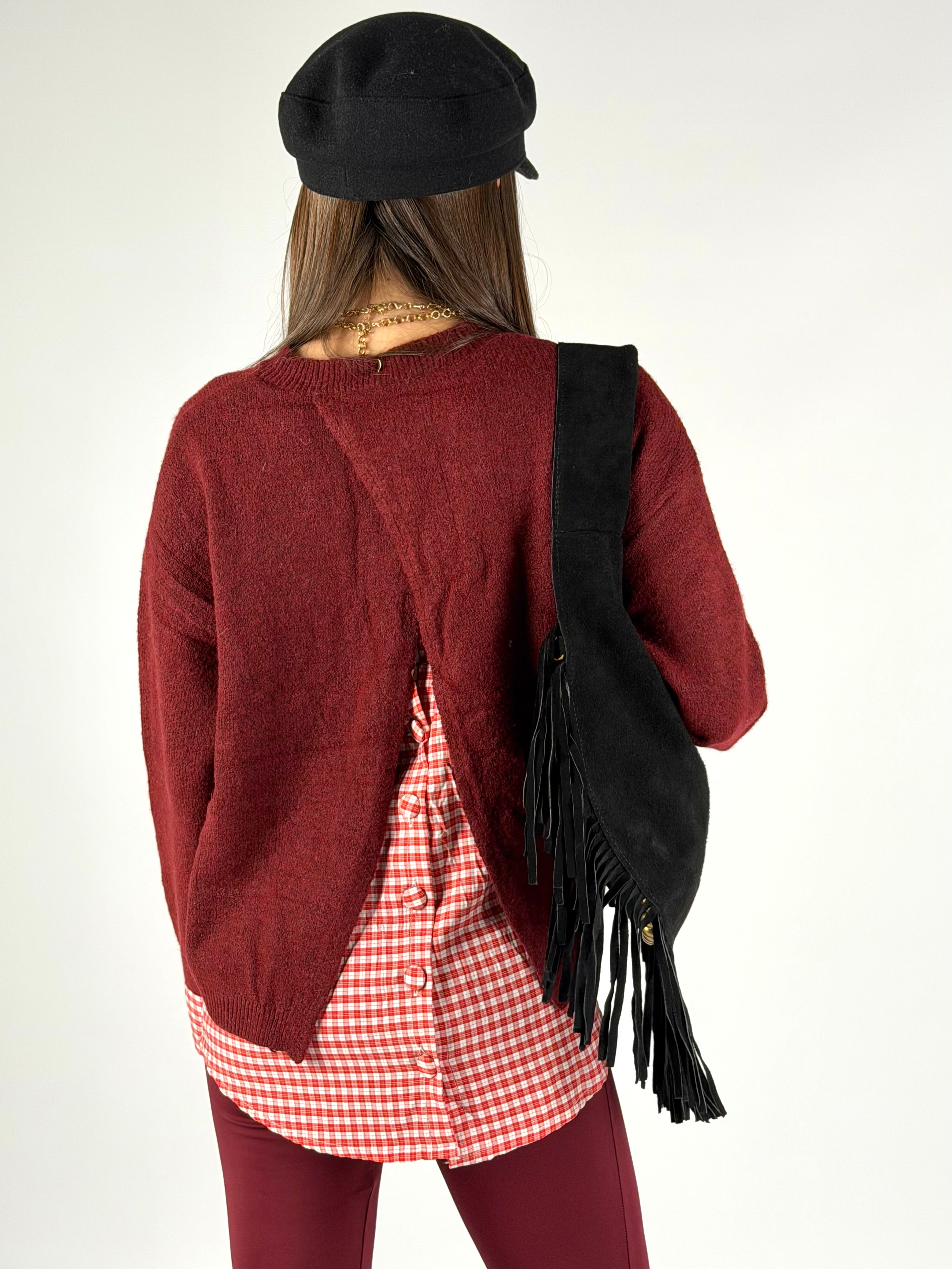 Maglia Margot bordeaux