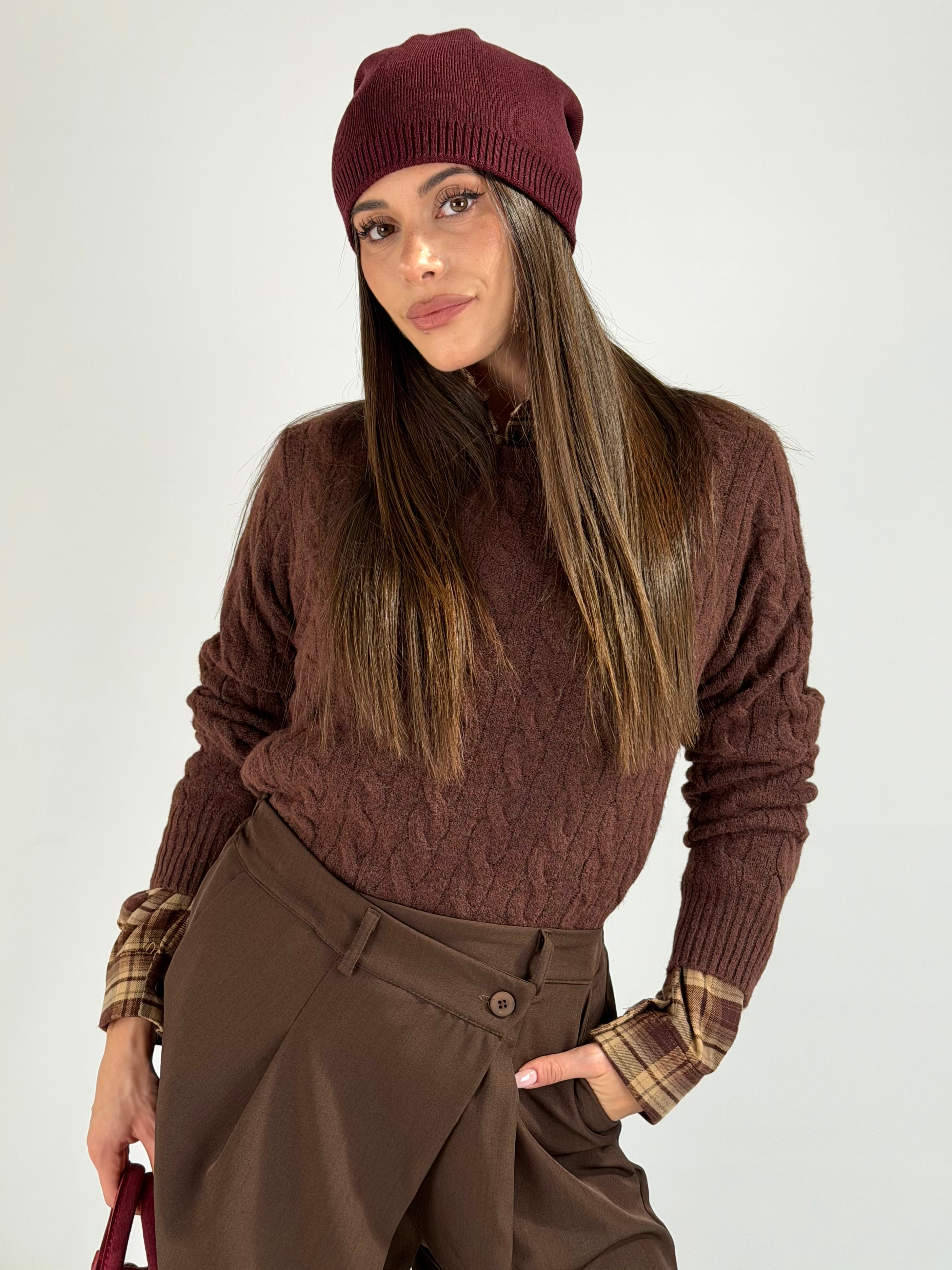 Maglione treccia Delia moro