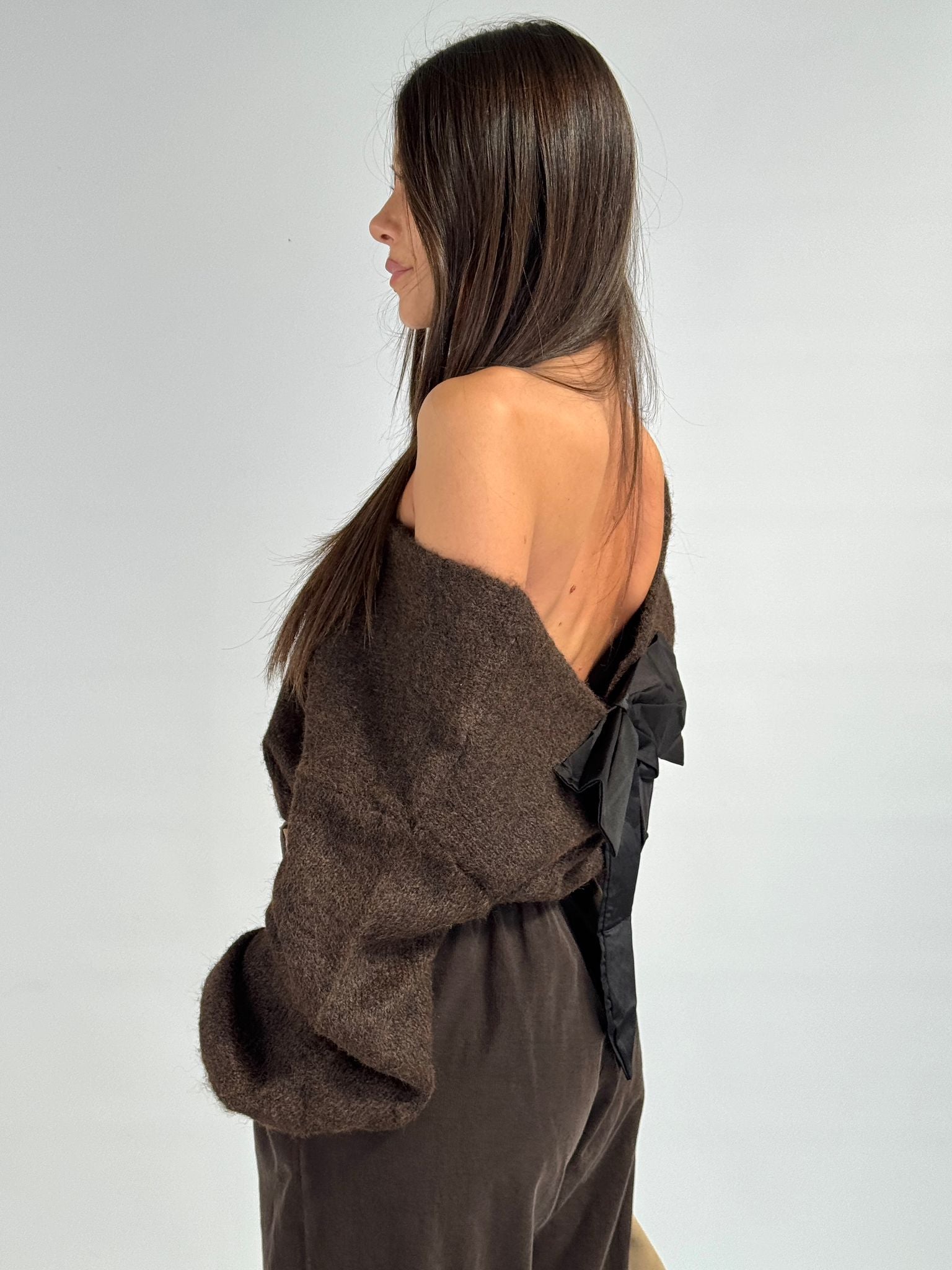 Maglioncino fiocco moro