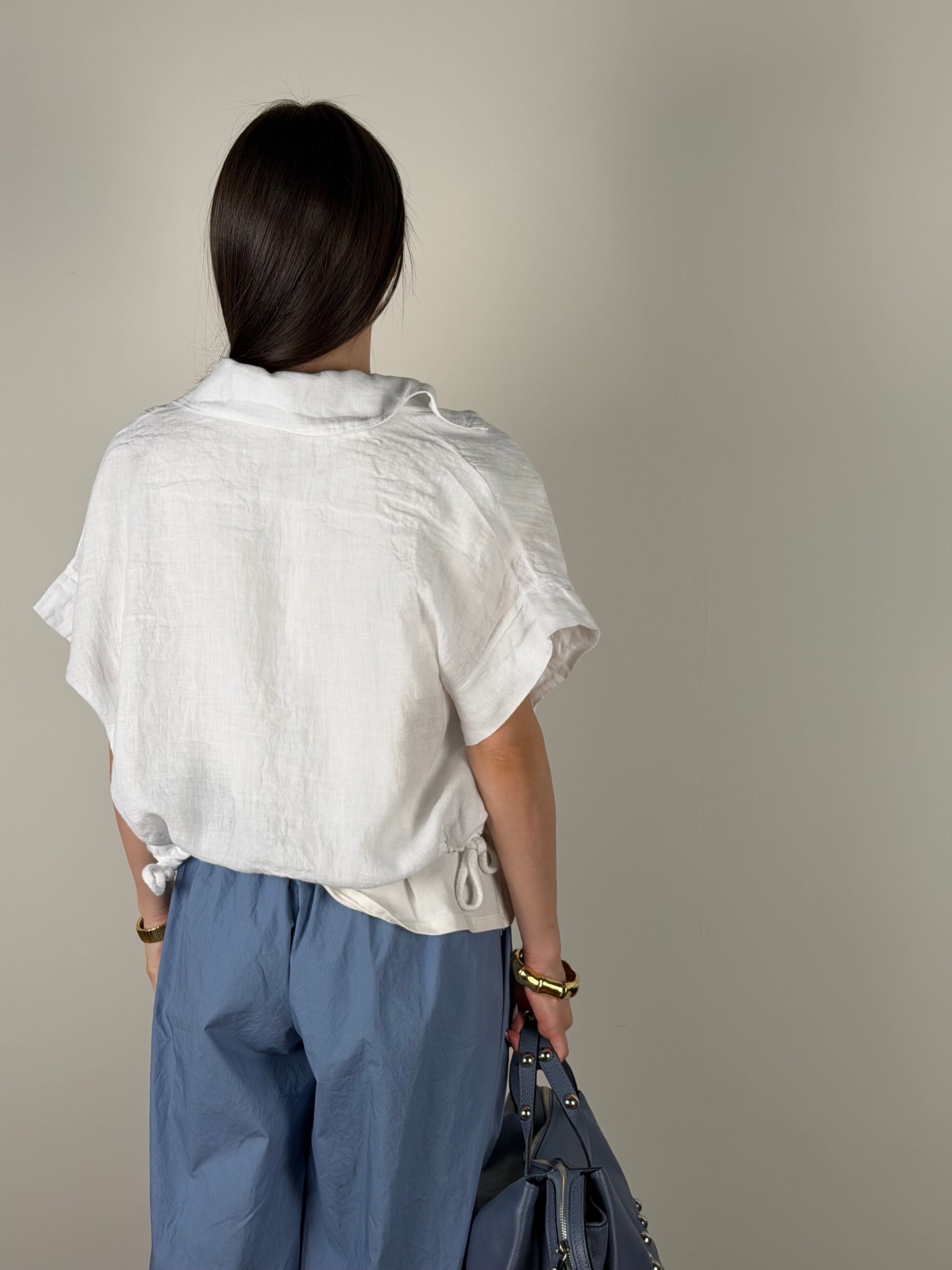 Camicia puro lino Duna bianca