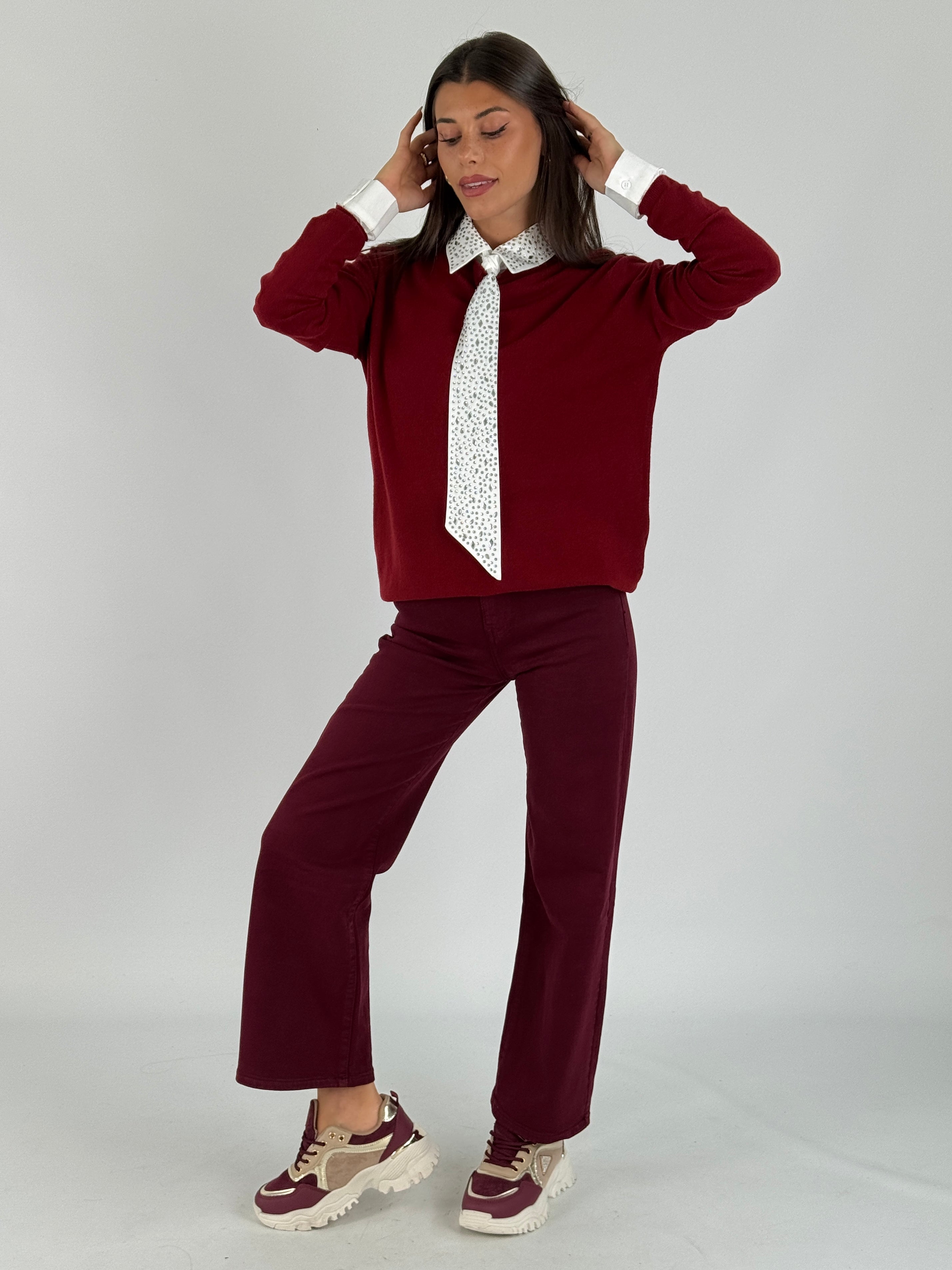 Maglia Vicy bordeaux