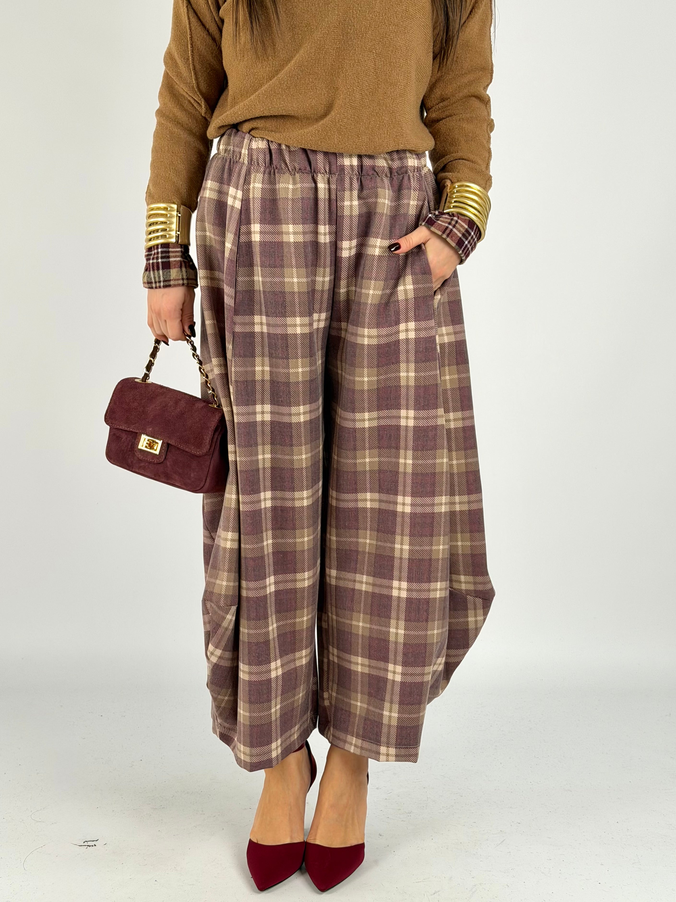 Pantalone Morgana bordeaux