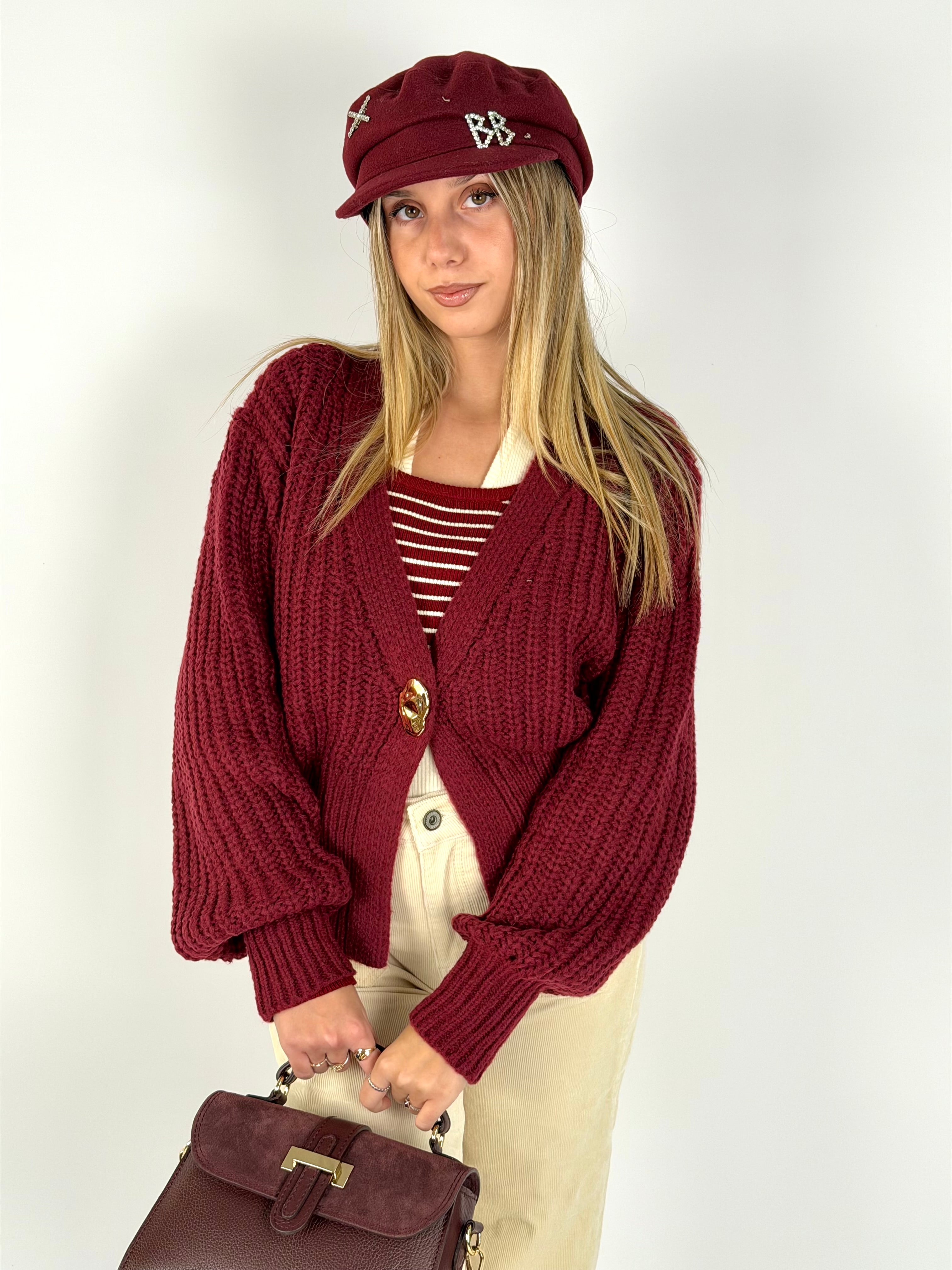 Maglia happy bordeaux