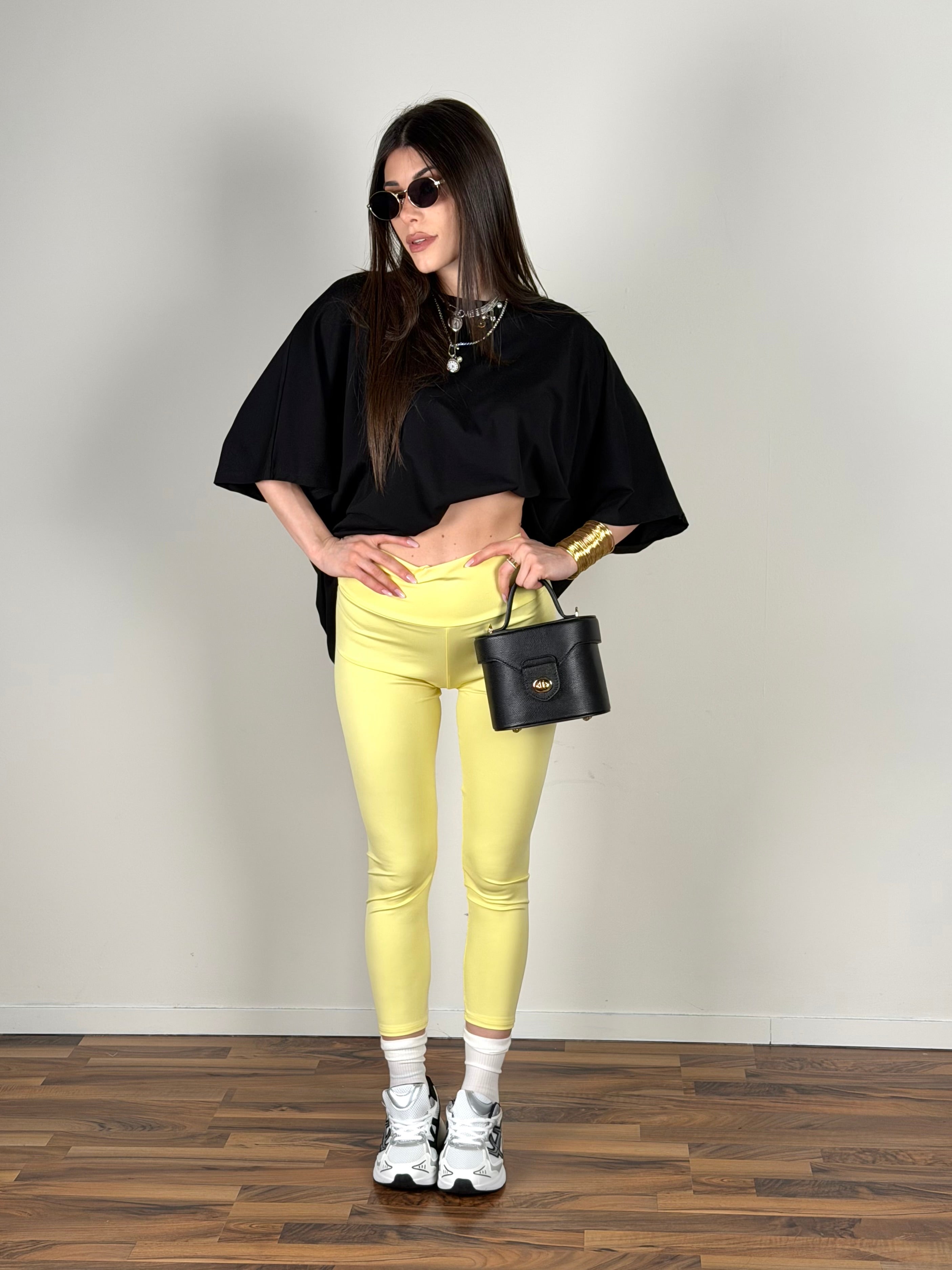 Leggins street giallo