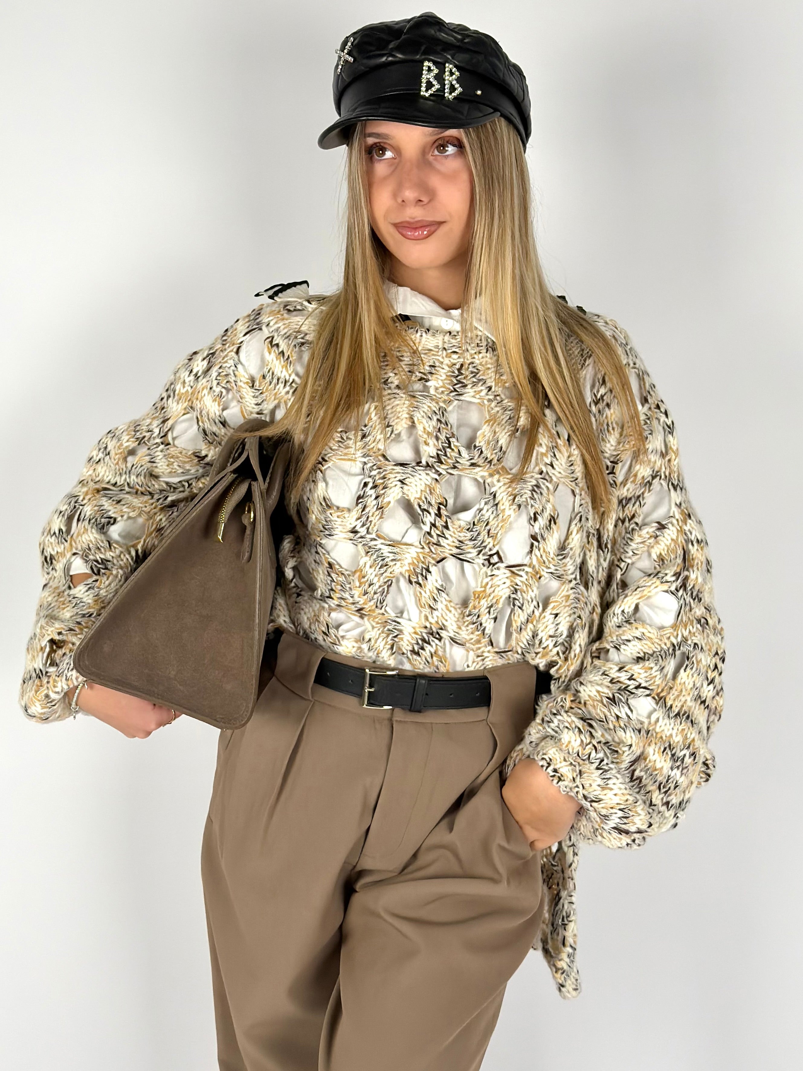 Maglia Micol bicolor moro