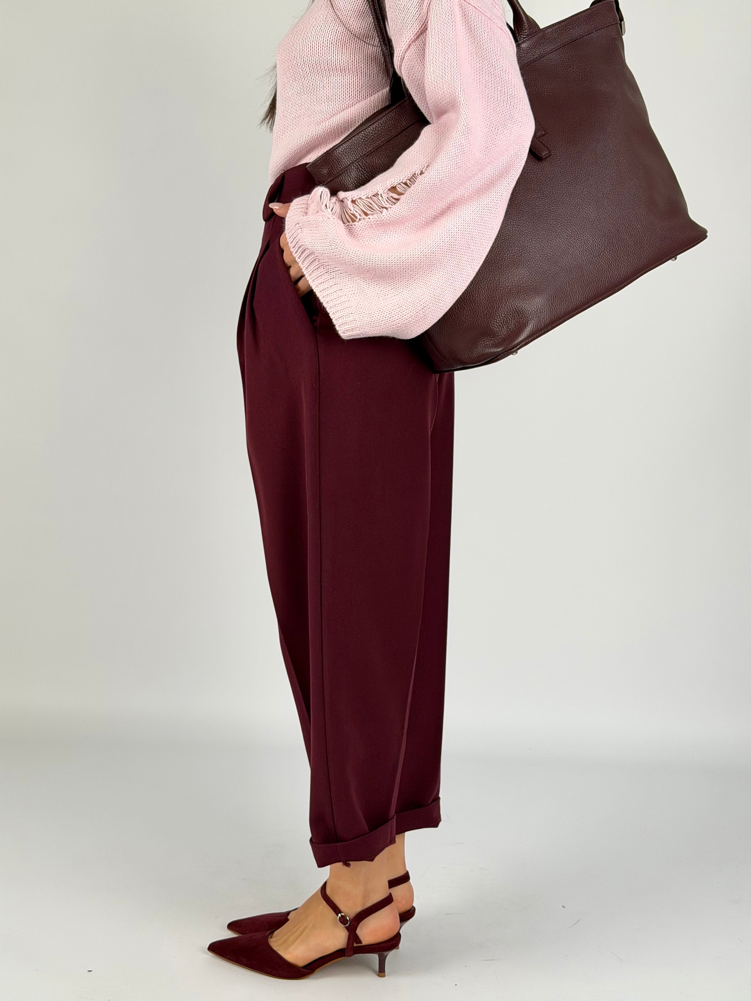 Pantalone Amanda bordeaux