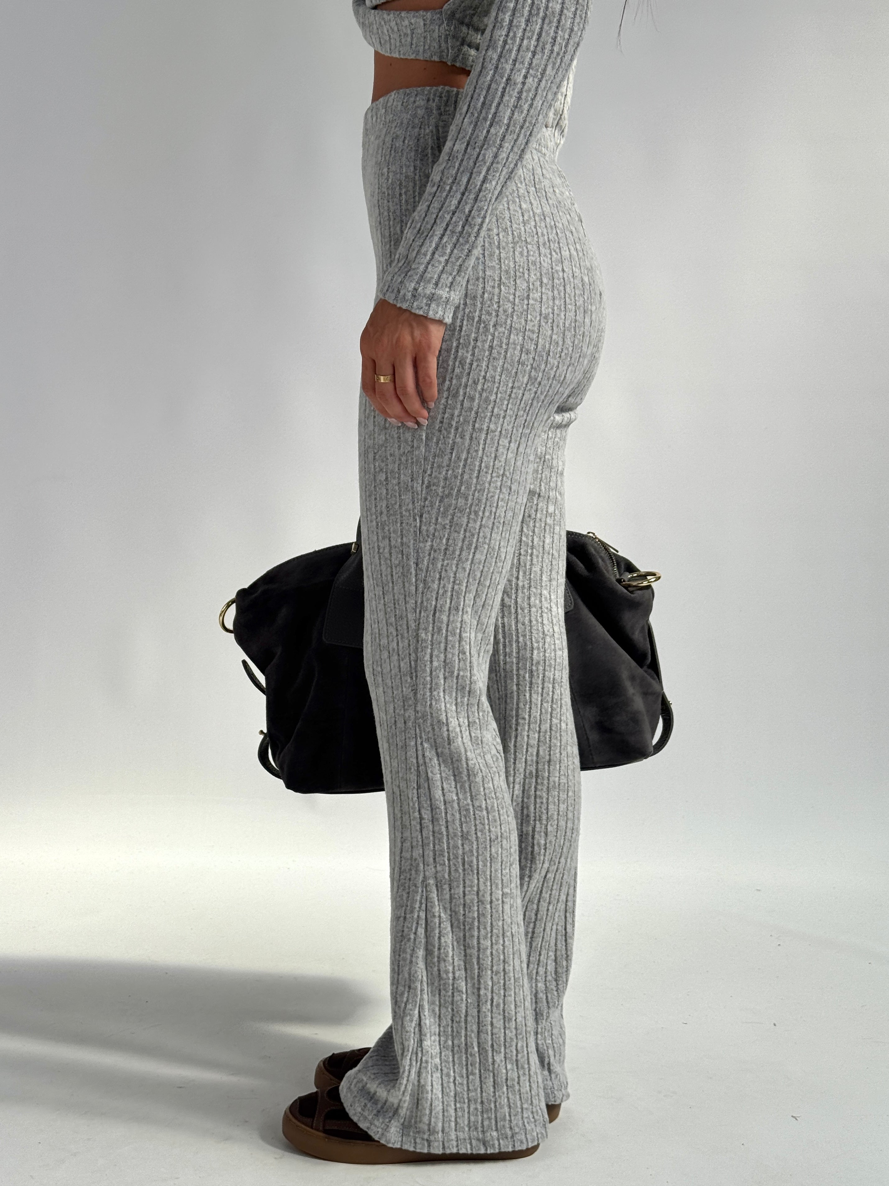 Tuta sportiva costine grigia