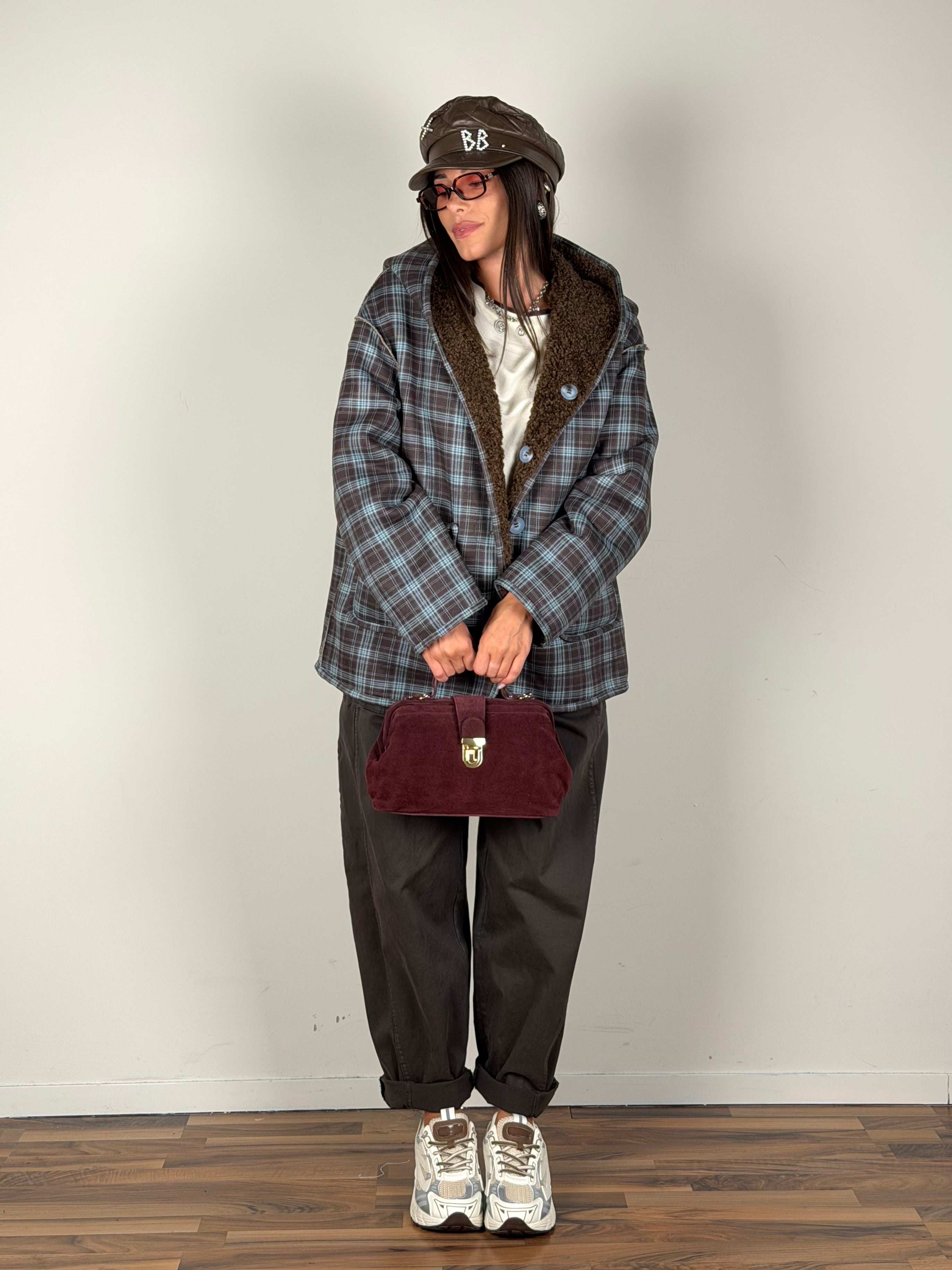 Teddy reversibile celeste