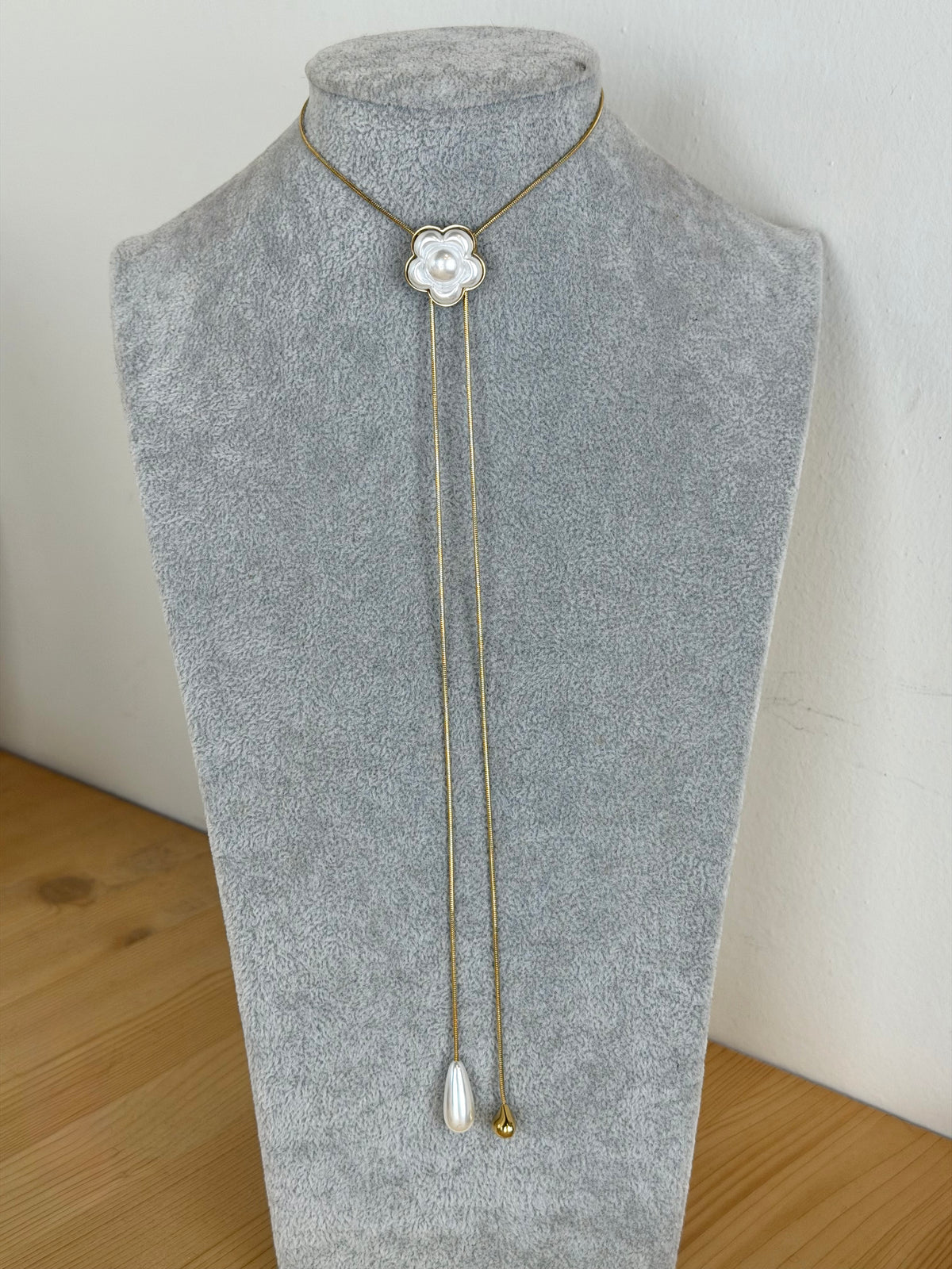 Collana fiore e perla - collezione Perla