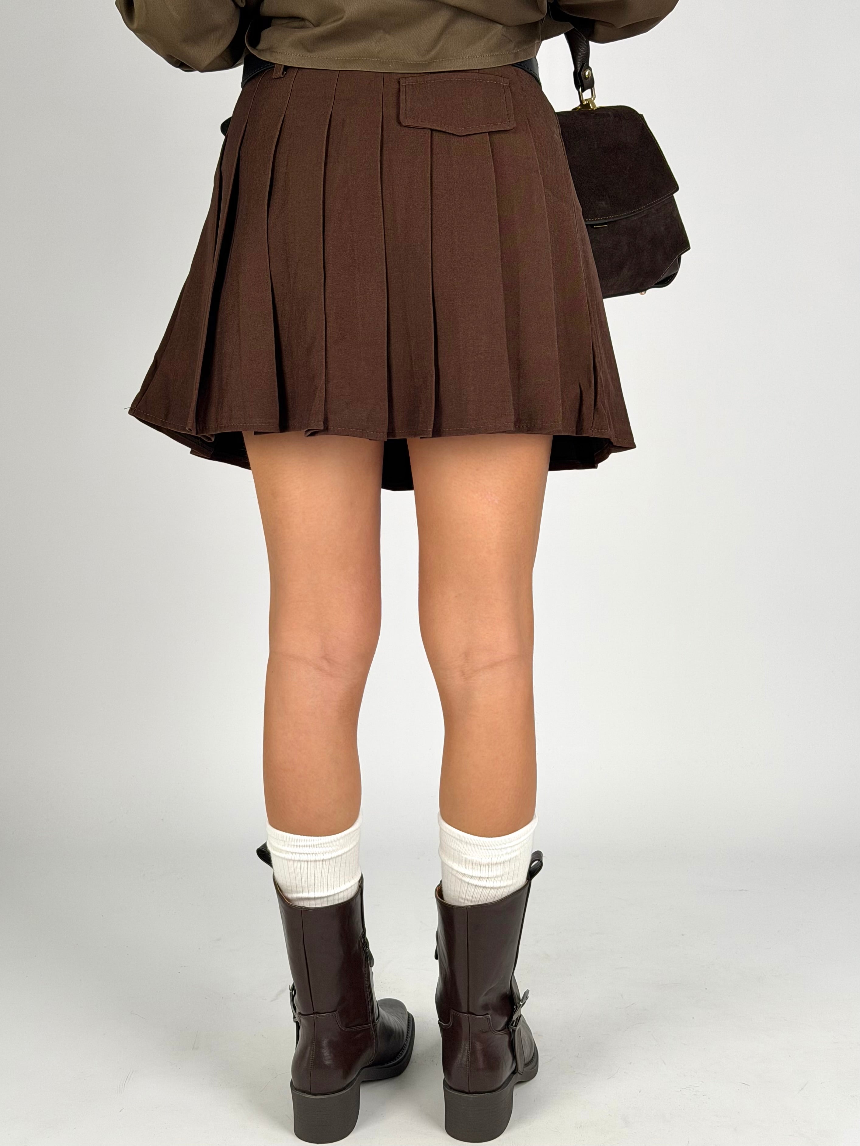 Gonna plisse Siena moro