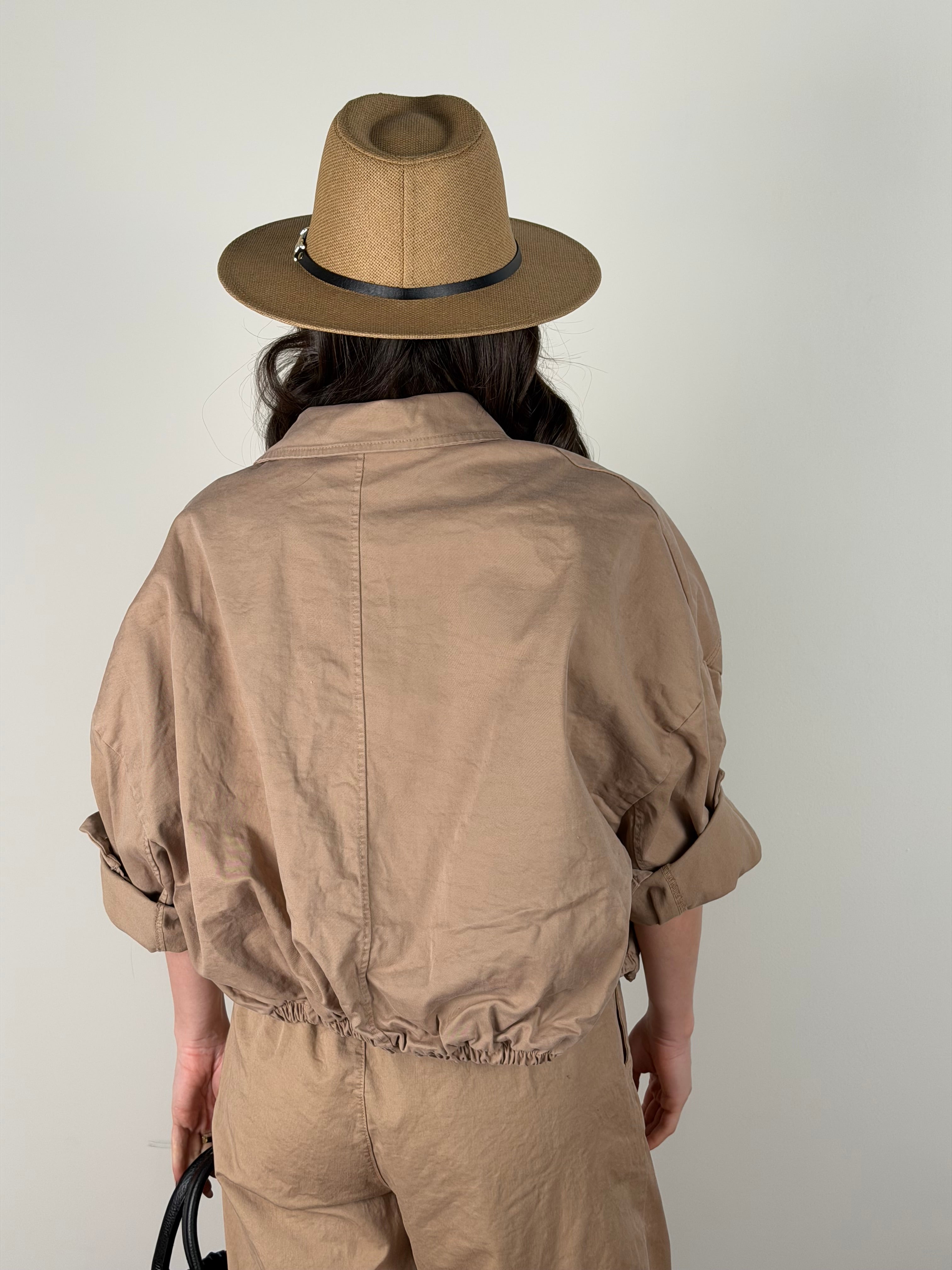 Giubbino jeans Carmen tabacco