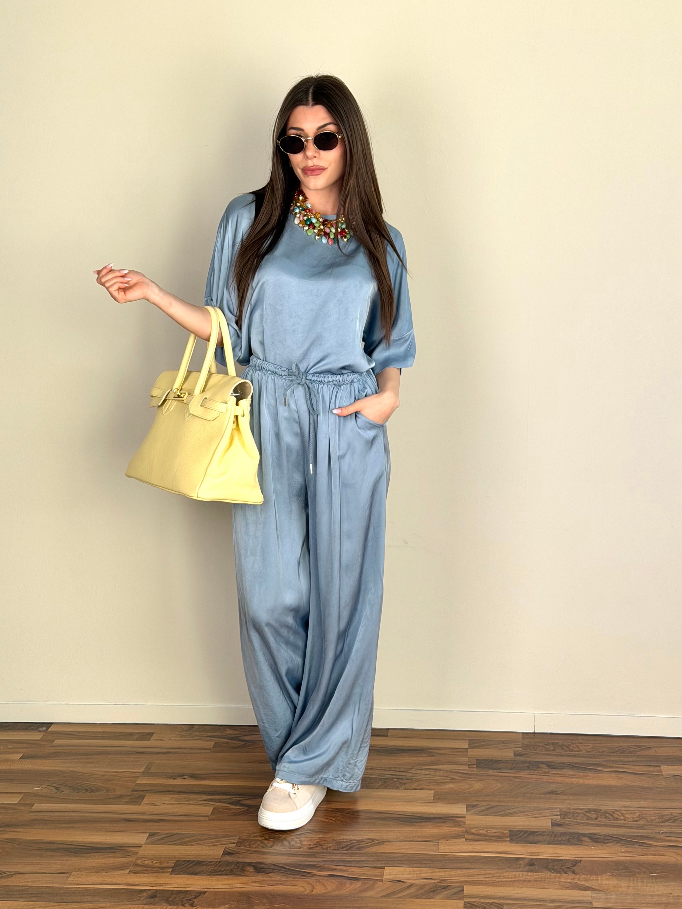 Pantalone Miranda celeste