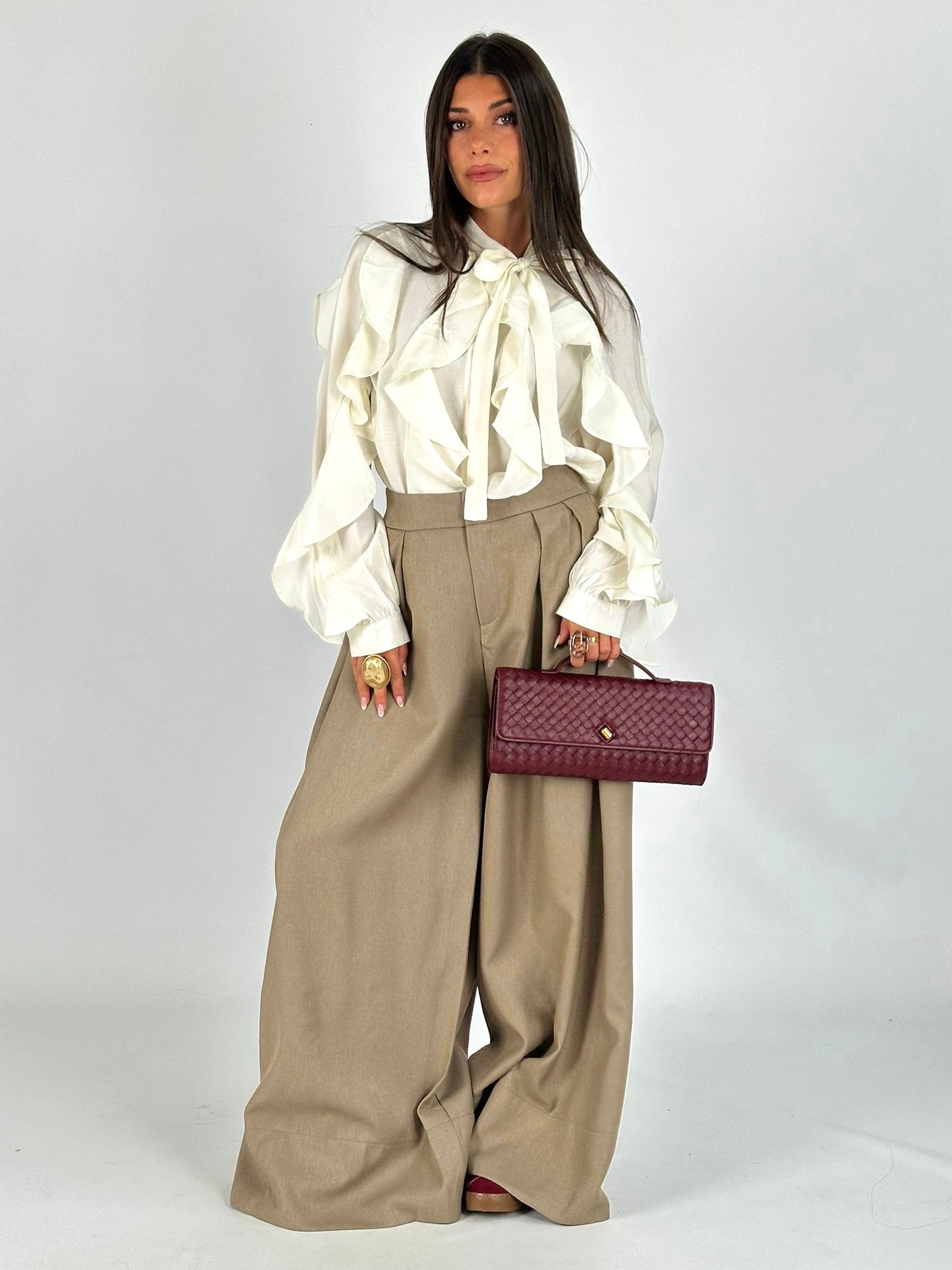 Maxi pantalone Zoe beige