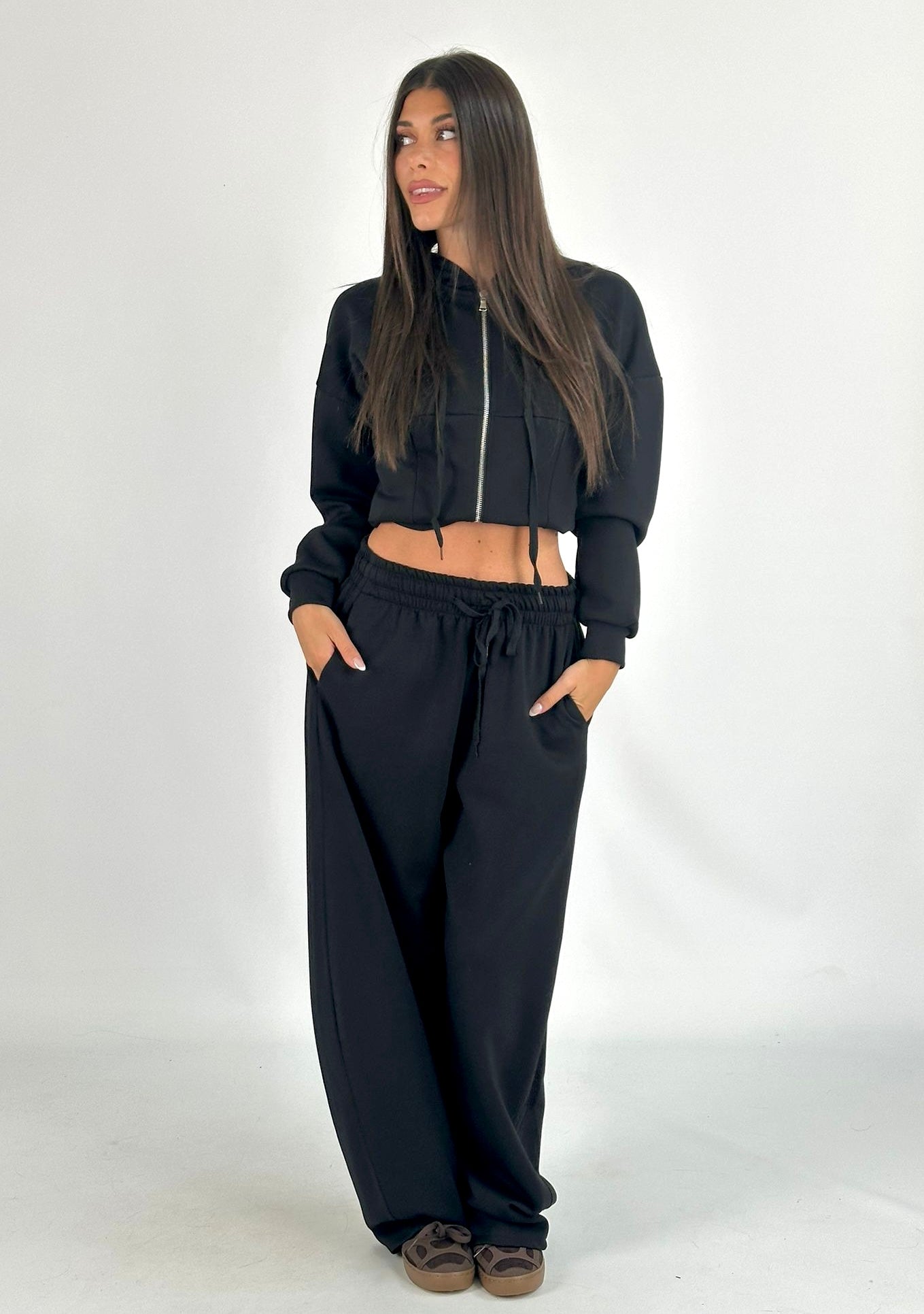 Pantalone tuta sportiva Gemma nero