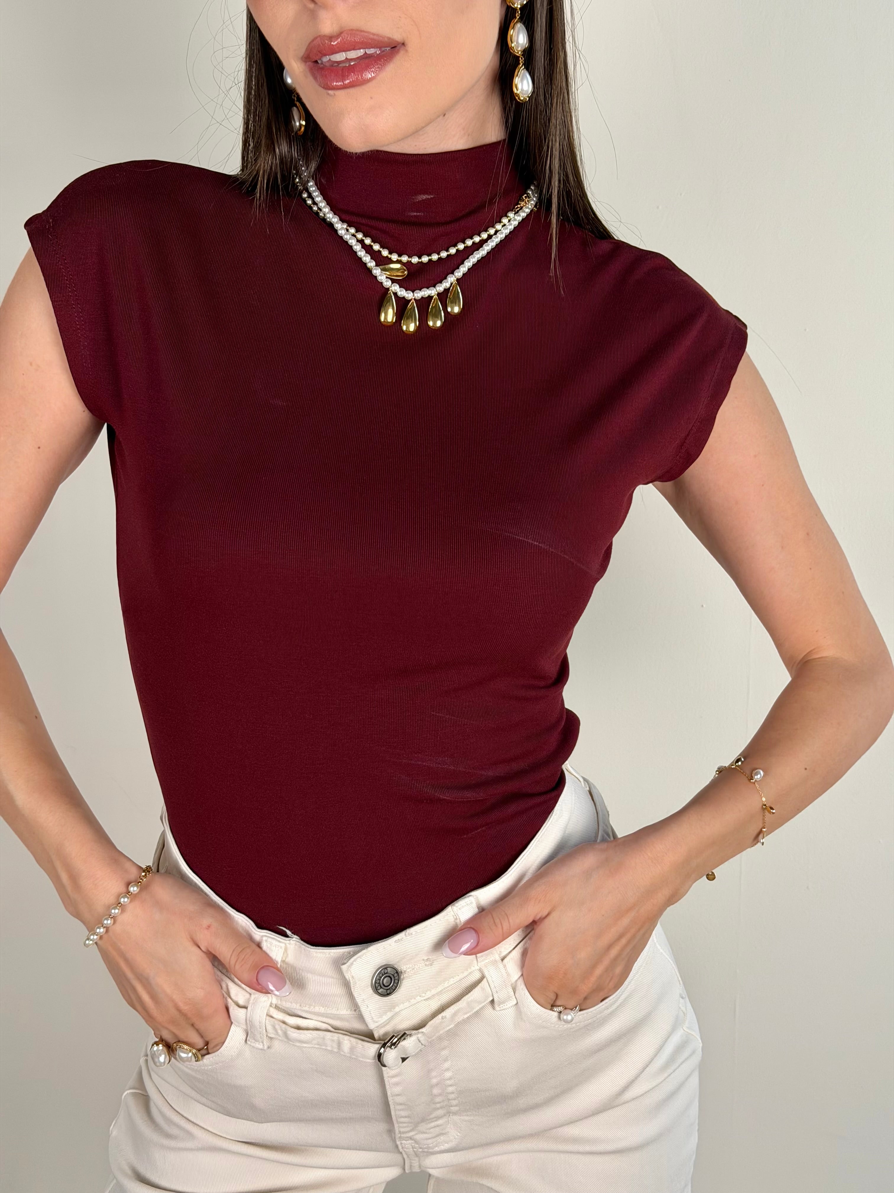 Maglia Prisma bordeaux