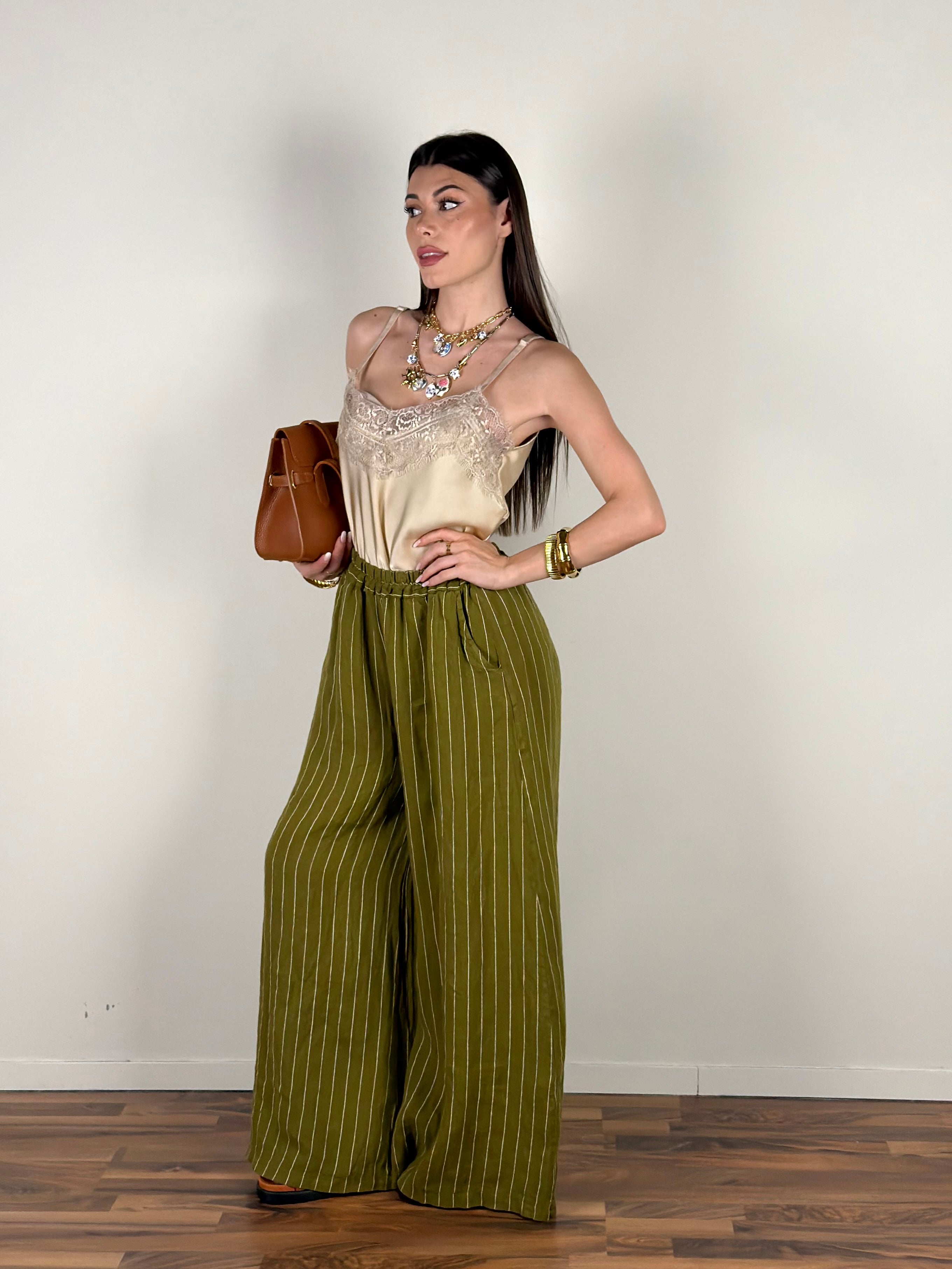 Pantalone puro lino Eclipse