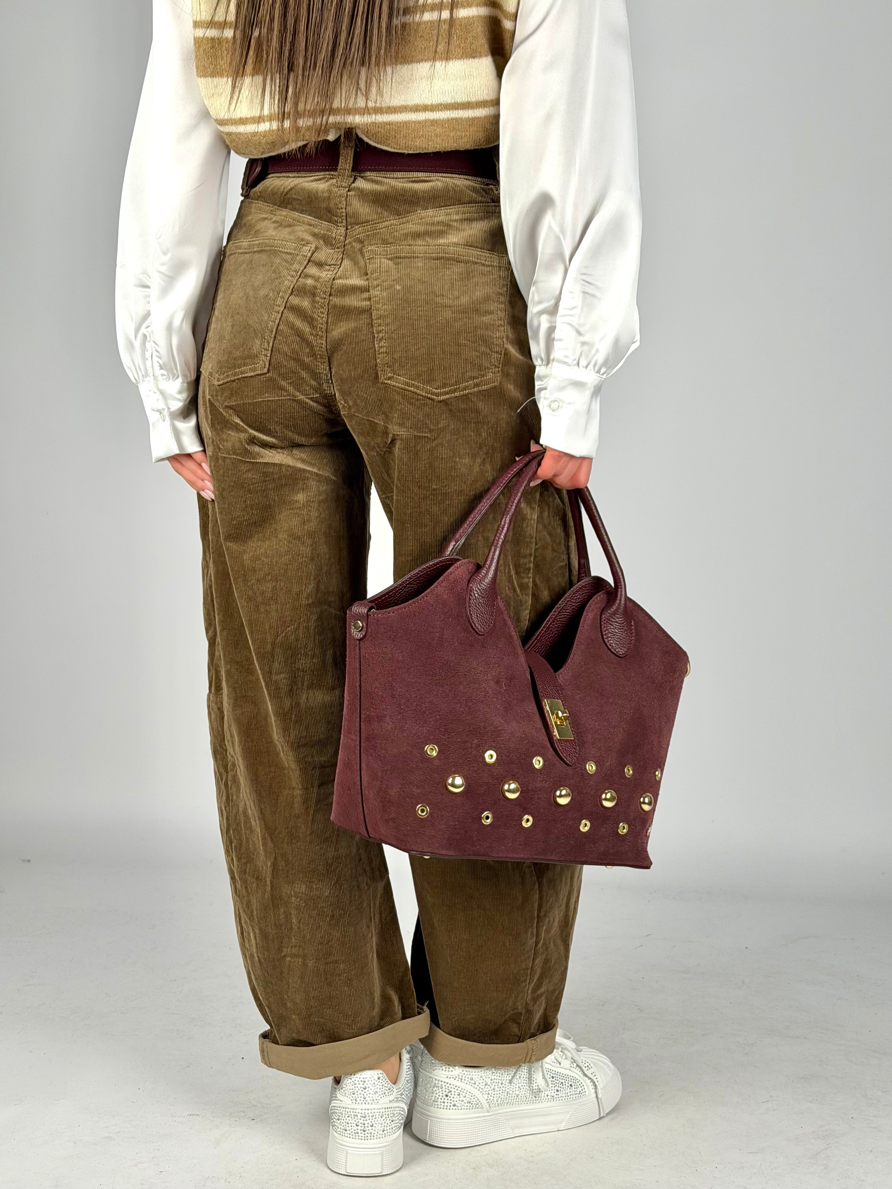 Jeans ballon velluto