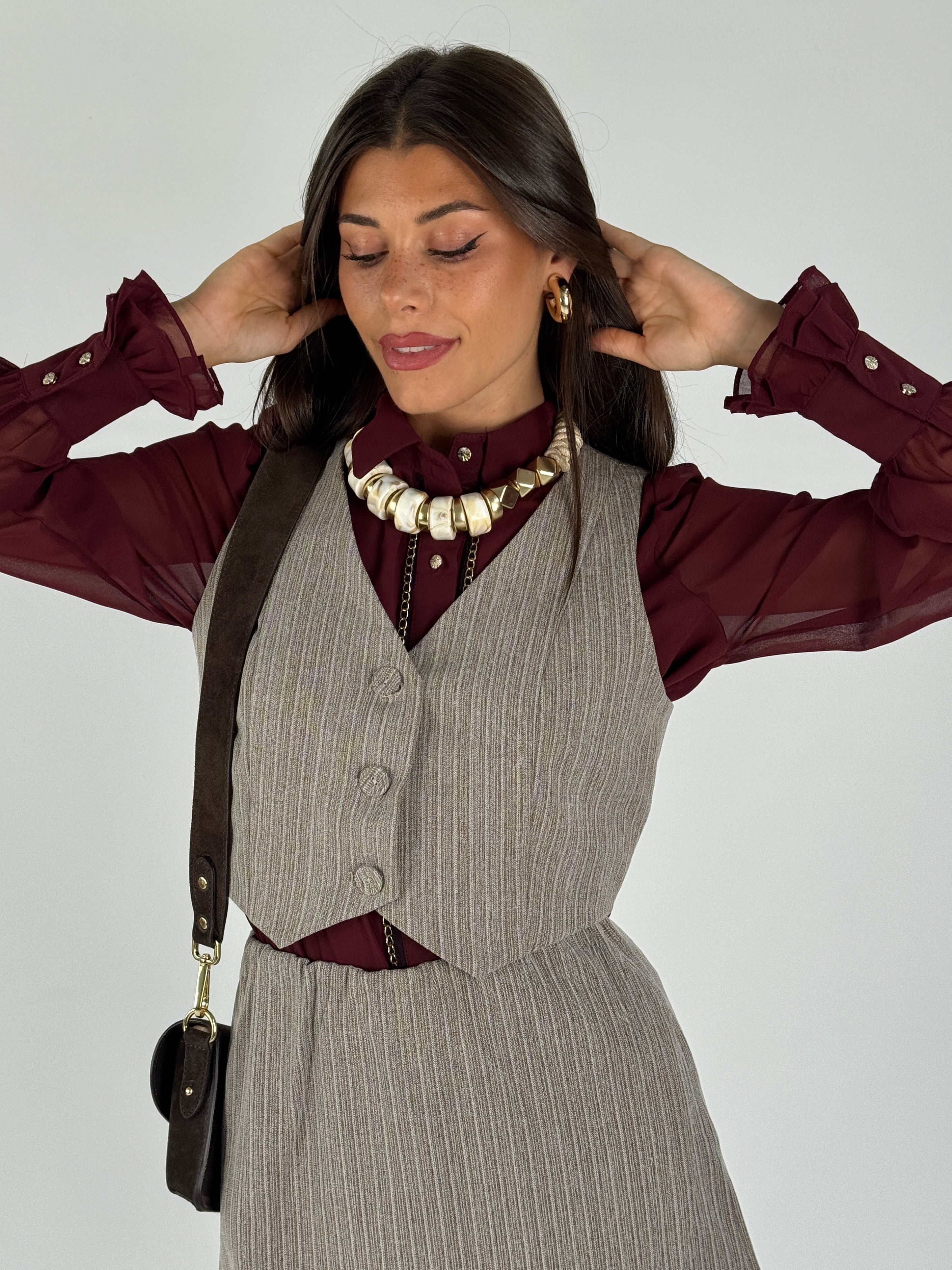 Gilet completo premium Vienna marrone