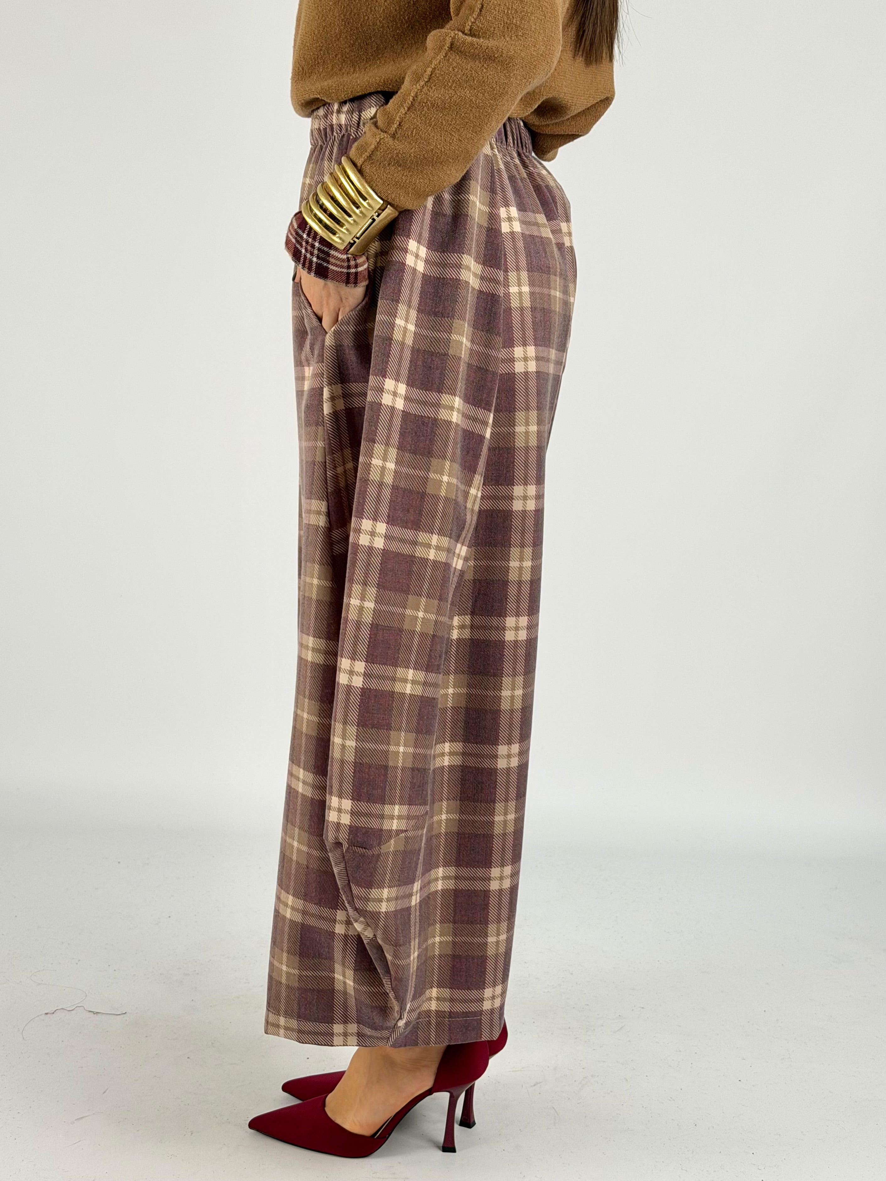 Pantalone Morgana bordeaux