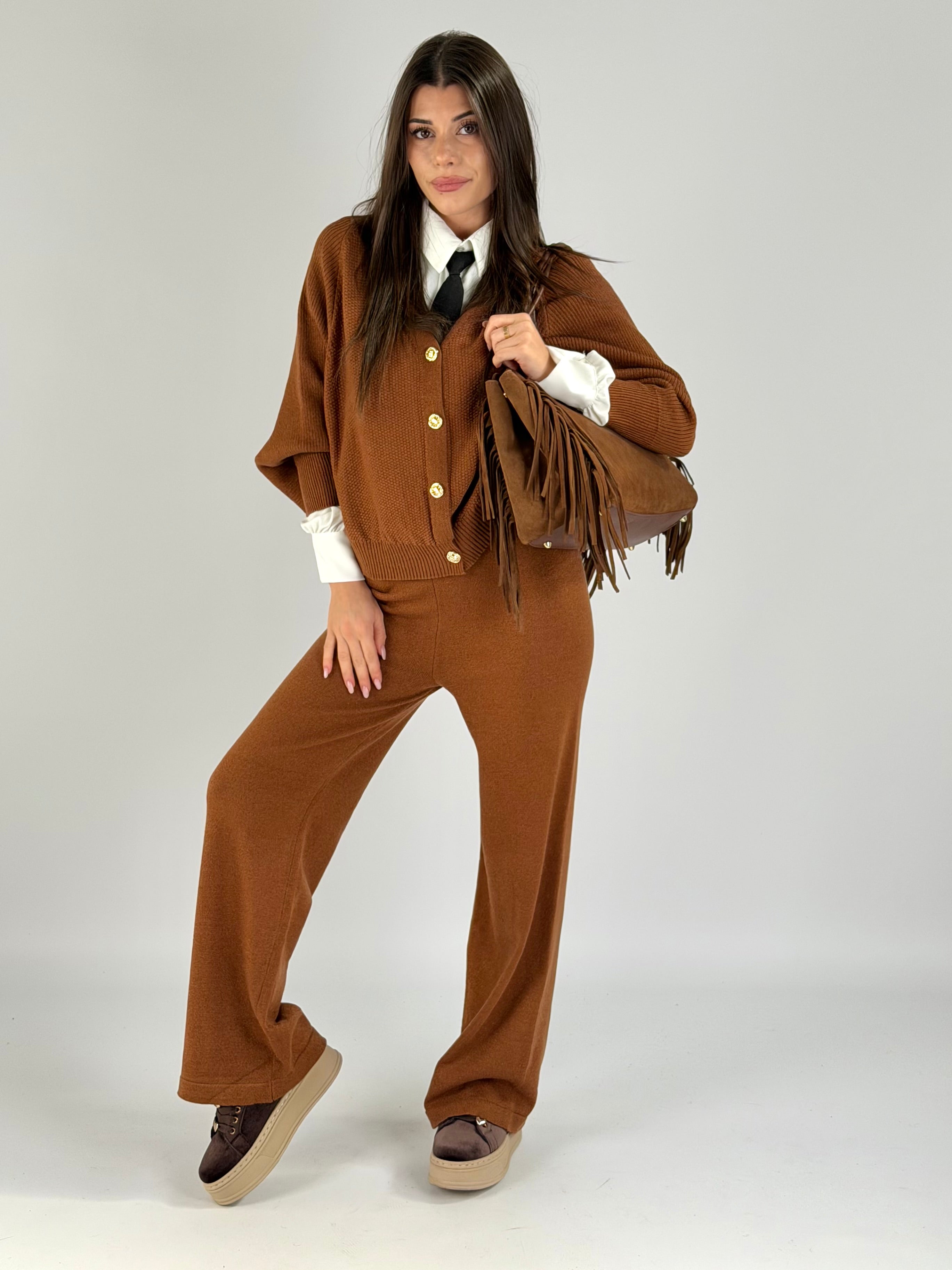 Set Tuta Lurex tabacco