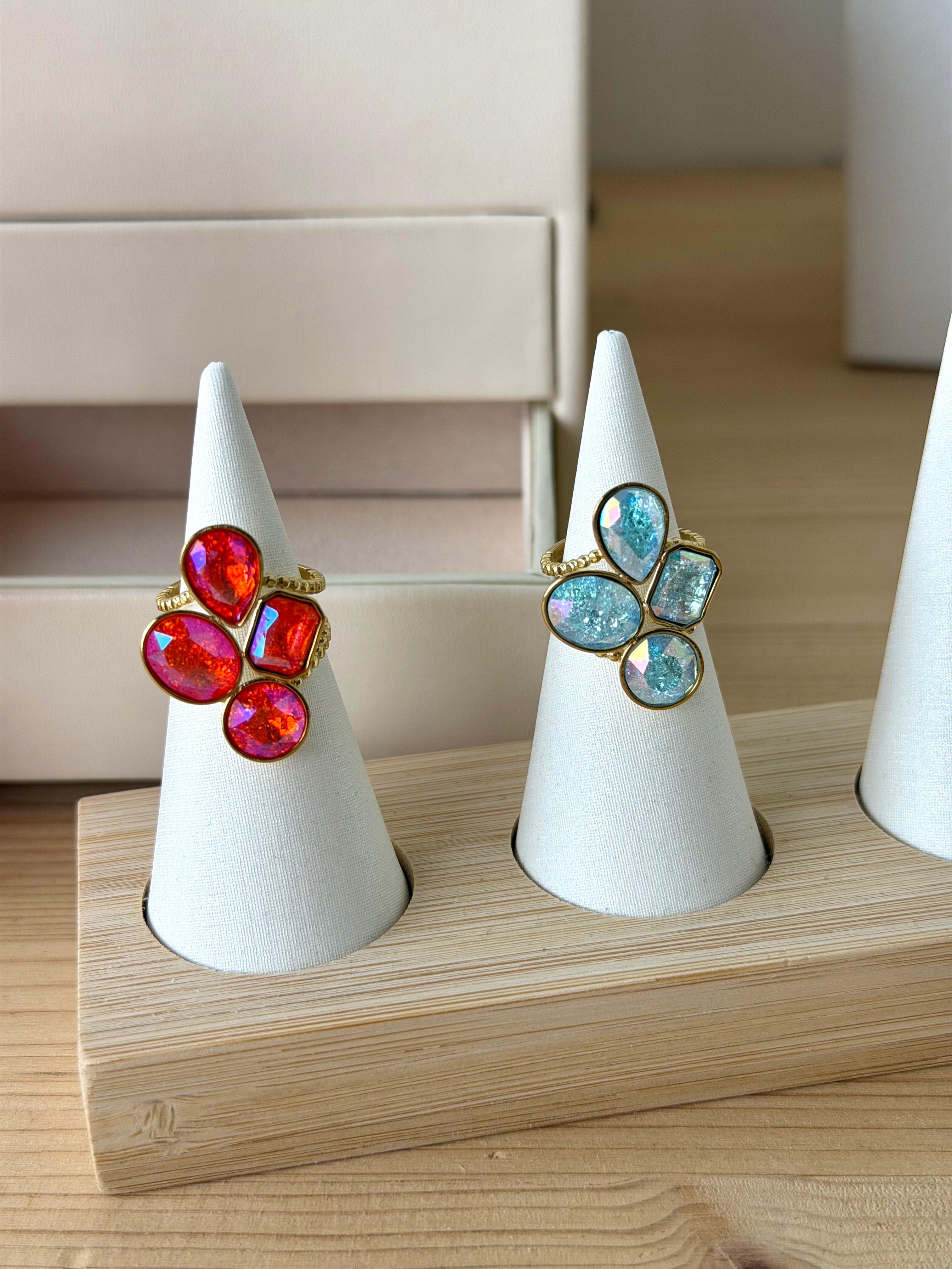 Anello Origami celeste - COLLEZIONE ORIGAMI
