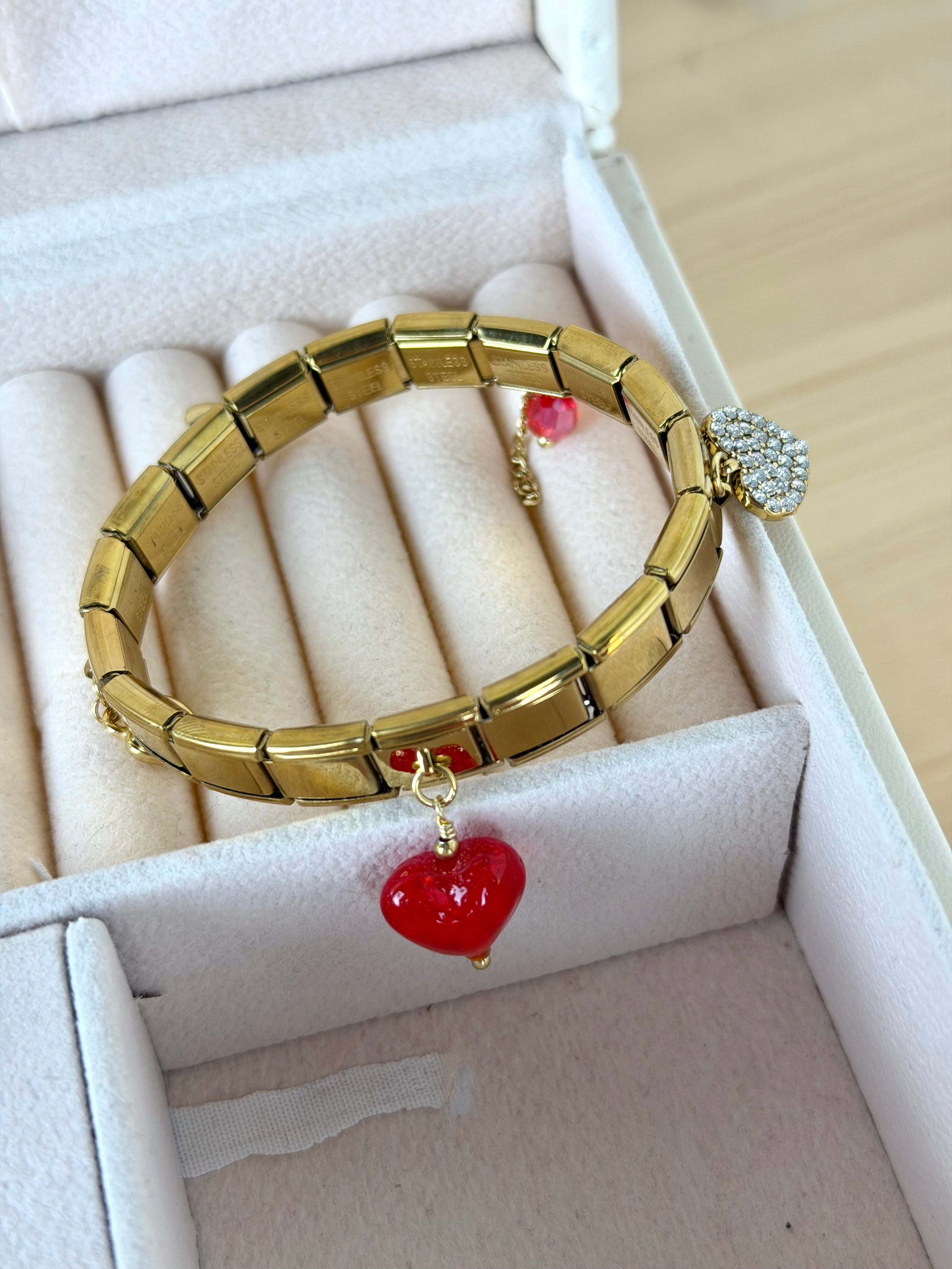 Bracciale ciondoli - collezione regina di cuori