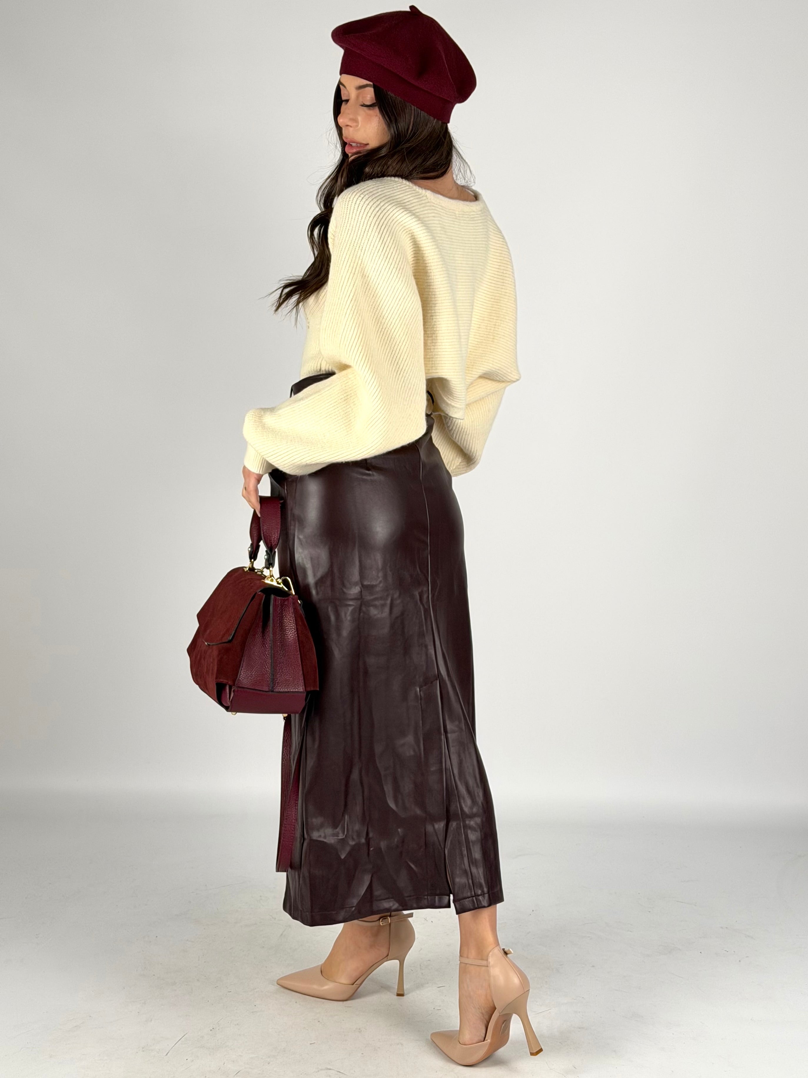 Gonna lunghette Selma bordeaux