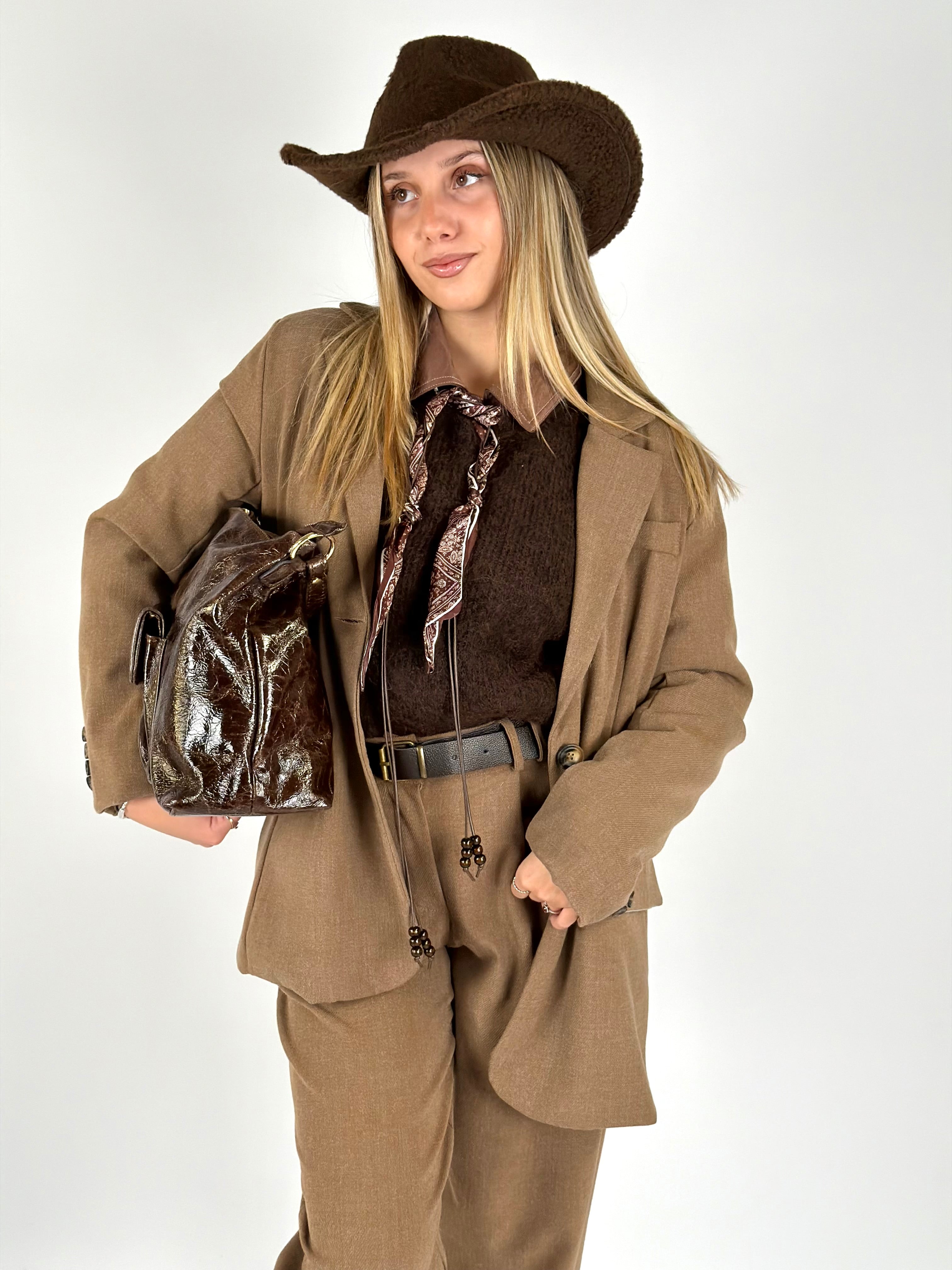 Giacca completo Dafne tabacco