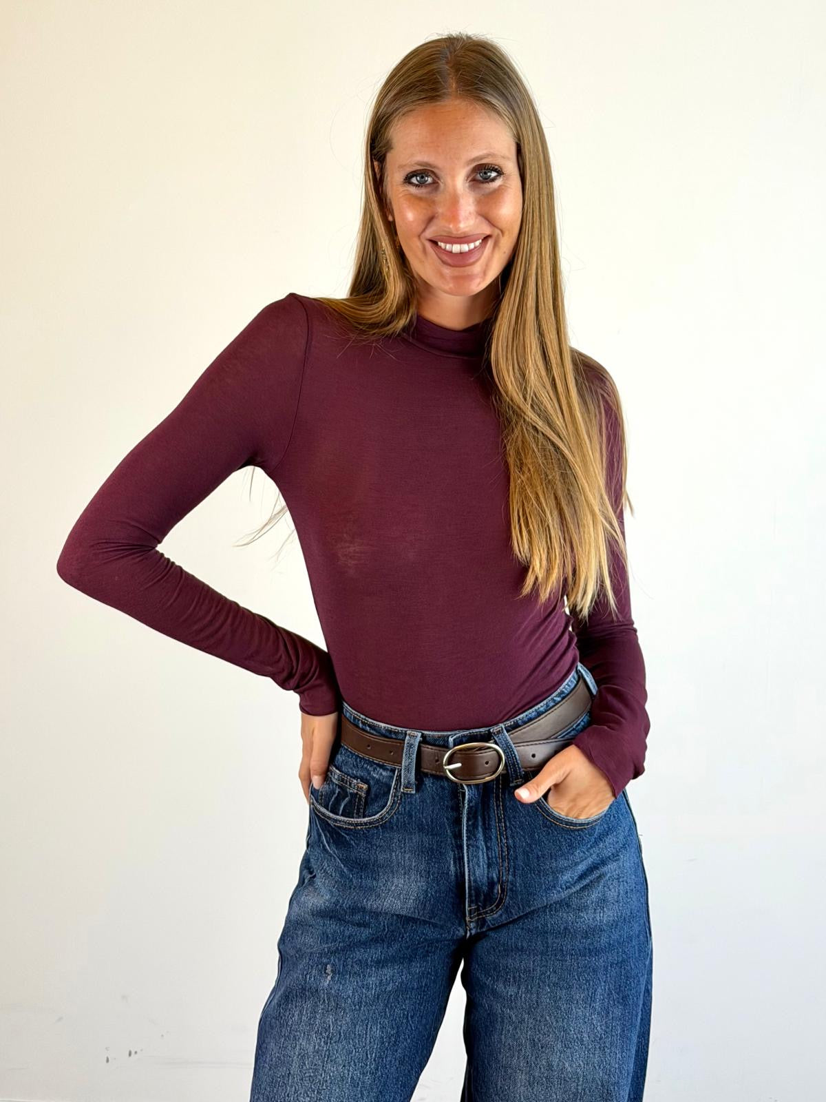 Maglia Alisa in cashmere bordeaux