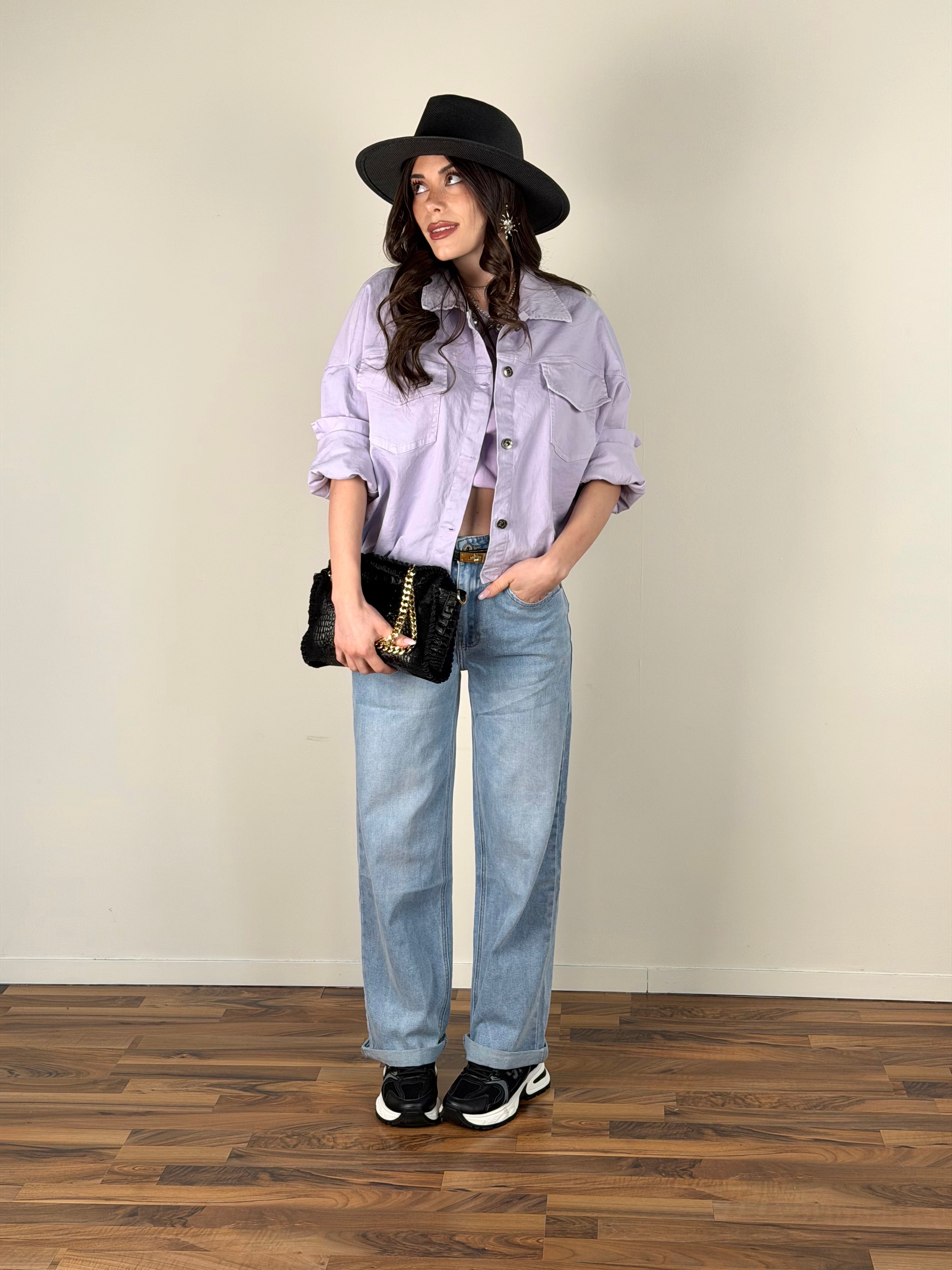 Giubbino jeans Carmen lilla