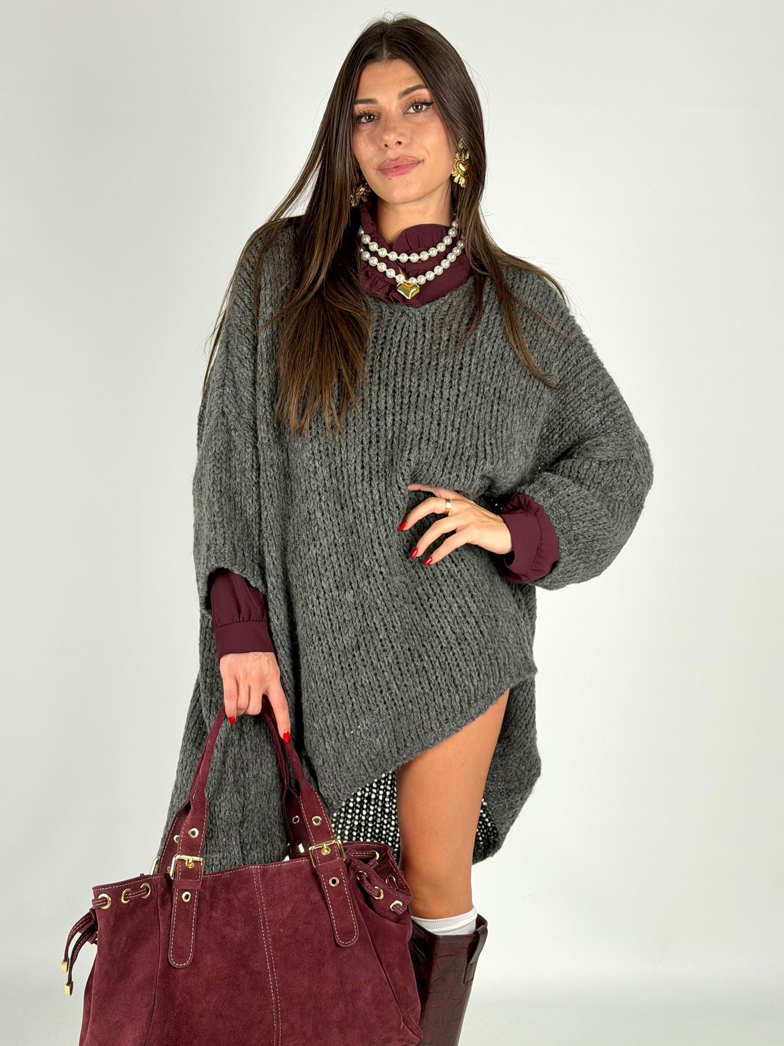 Abito/maglione Adriana grigio