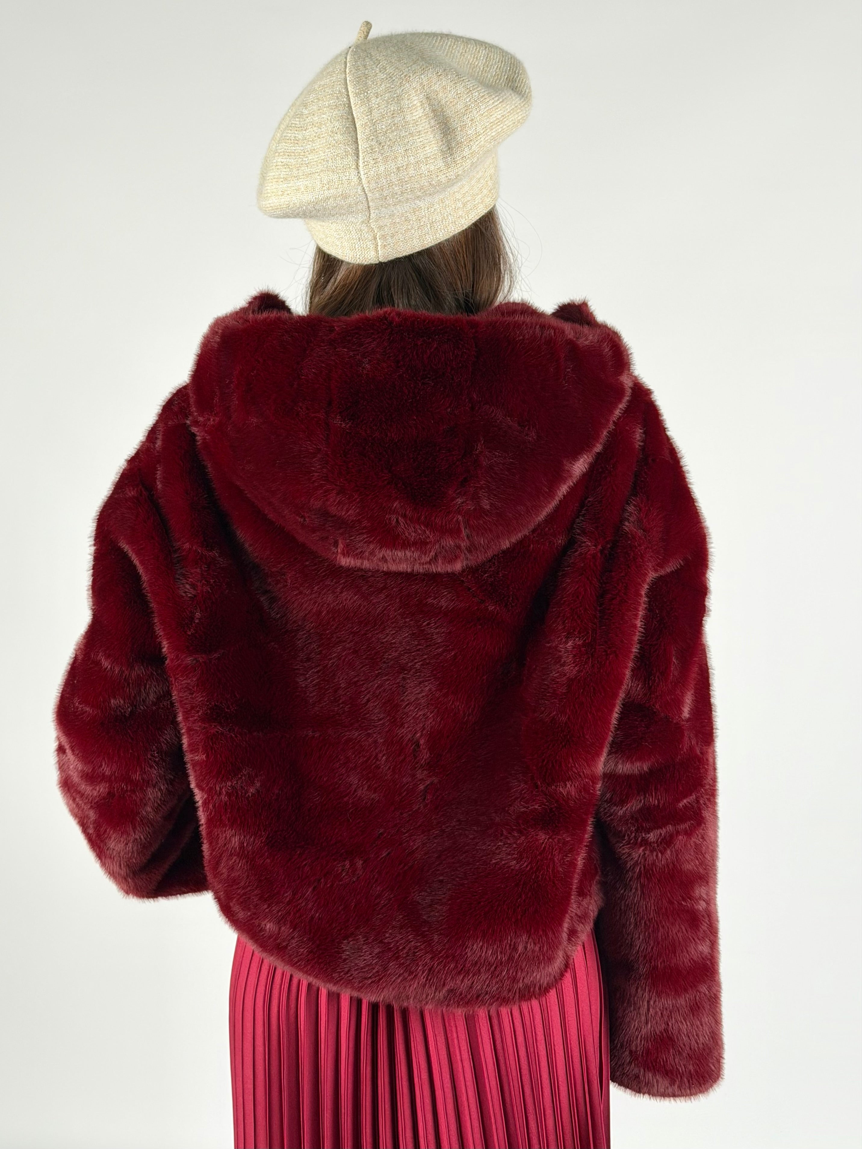 Pelliccia Marisol bordeaux