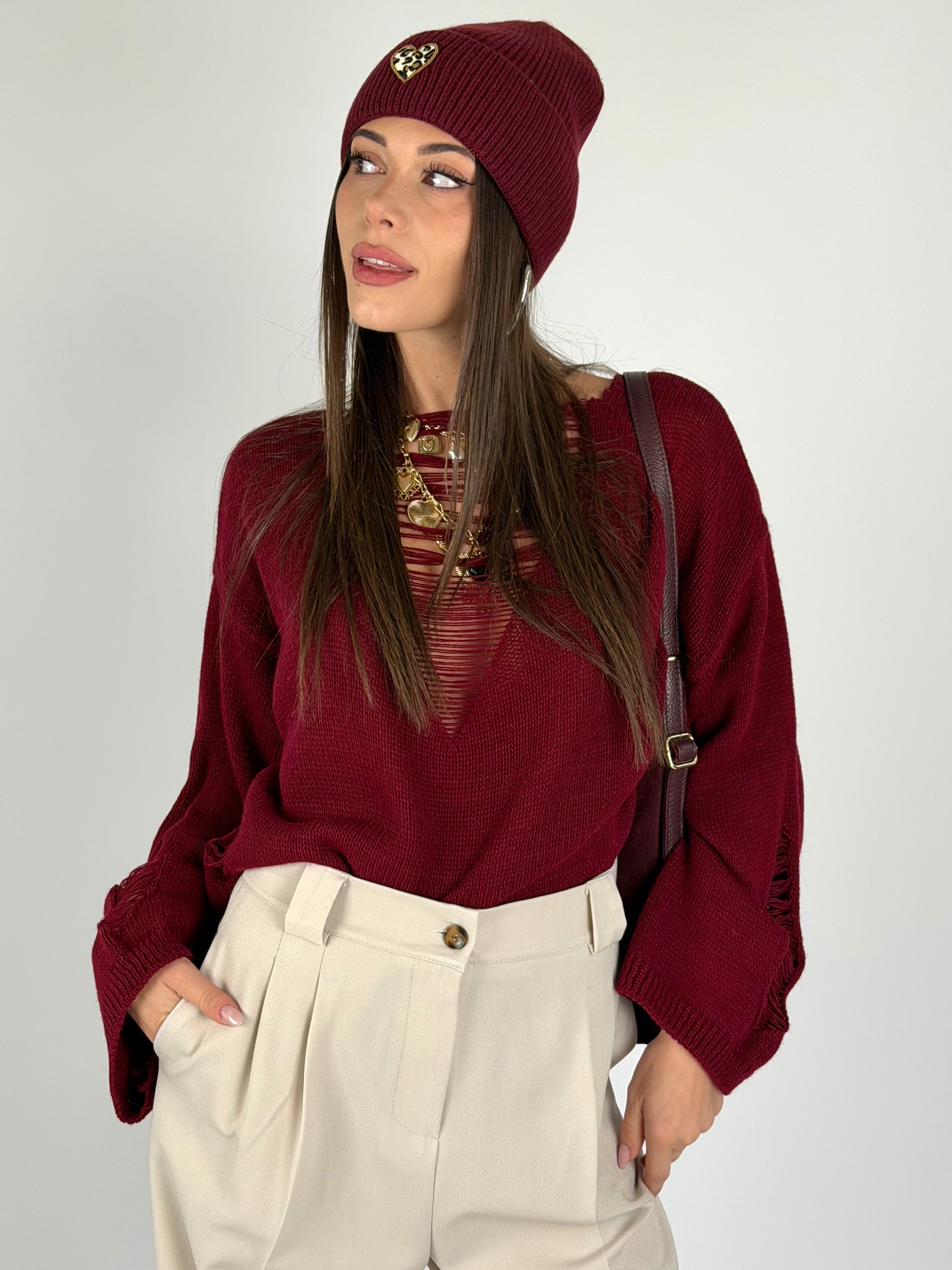 Maglia Amanda bordeaux