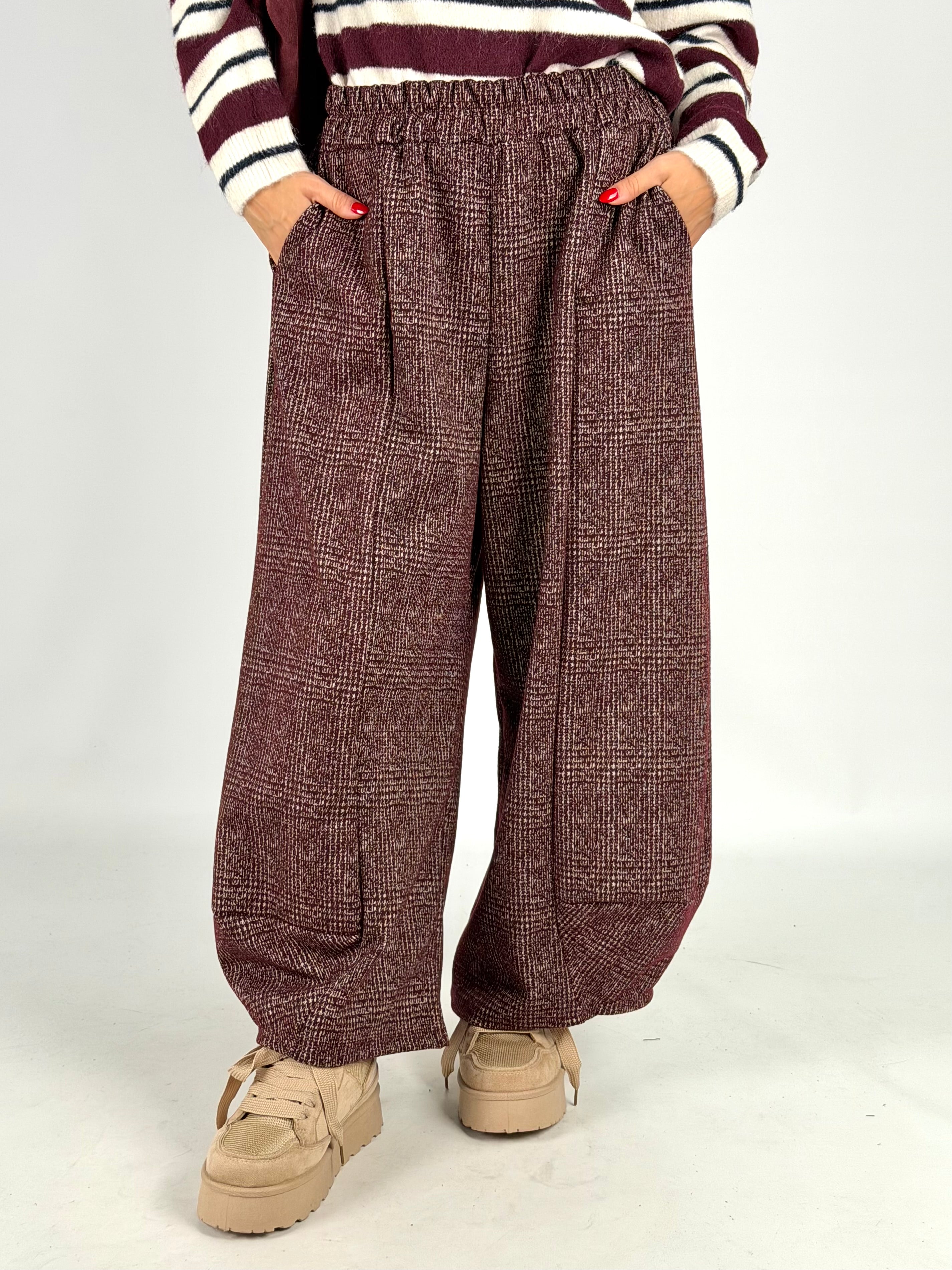 Pantalone Jafar bordeaux