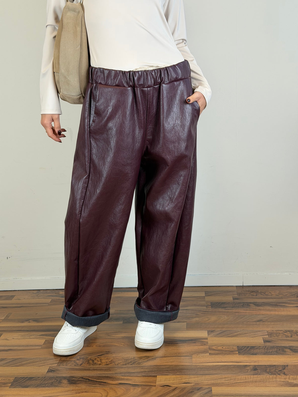 Pantalone Anversa bordeaux