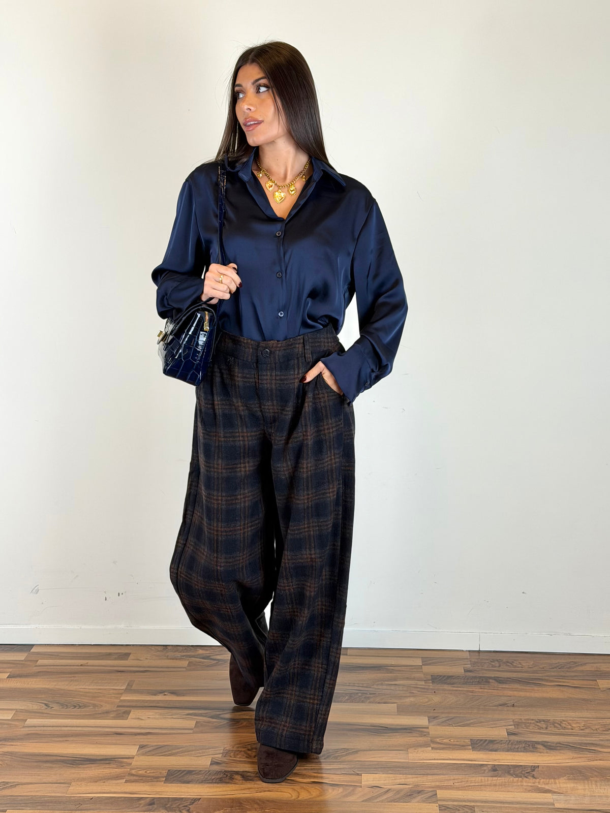 Pantalone Tartan blu