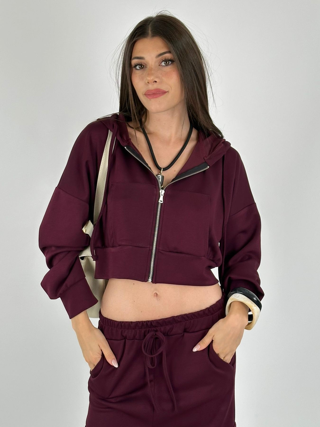 Tuta sportiva Saida bordeaux