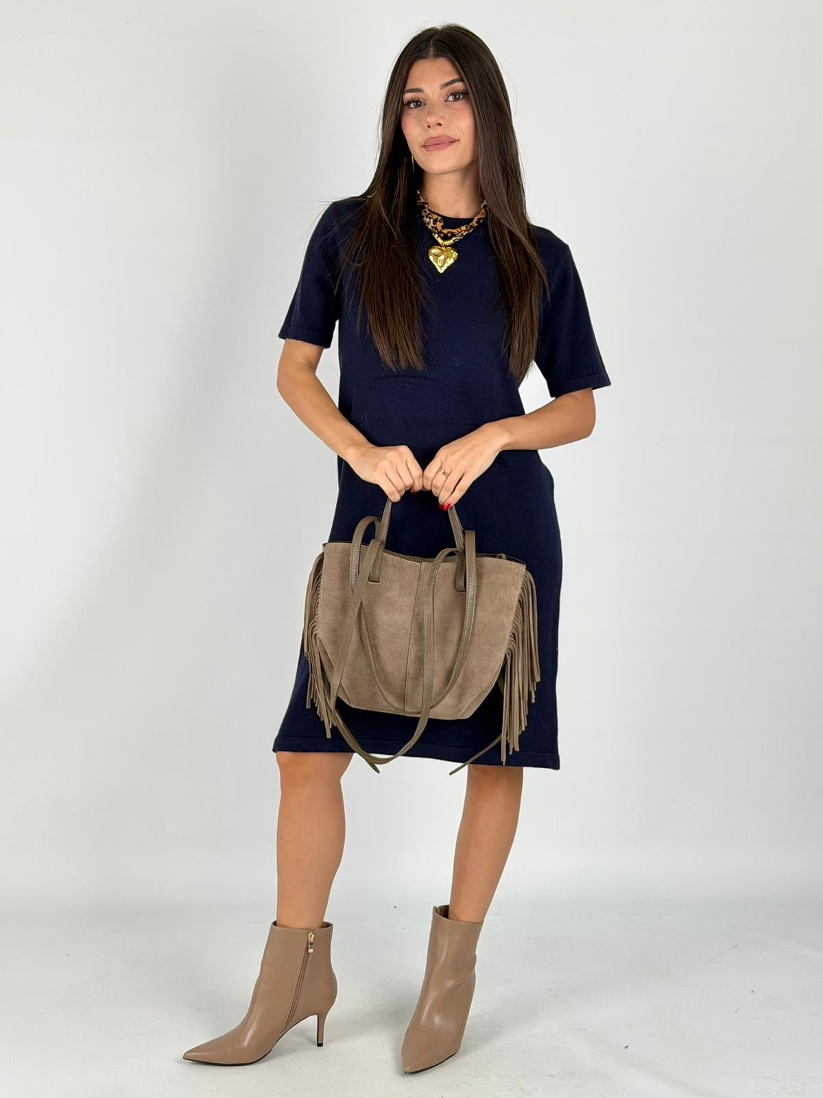 Abito maglia Asia blu