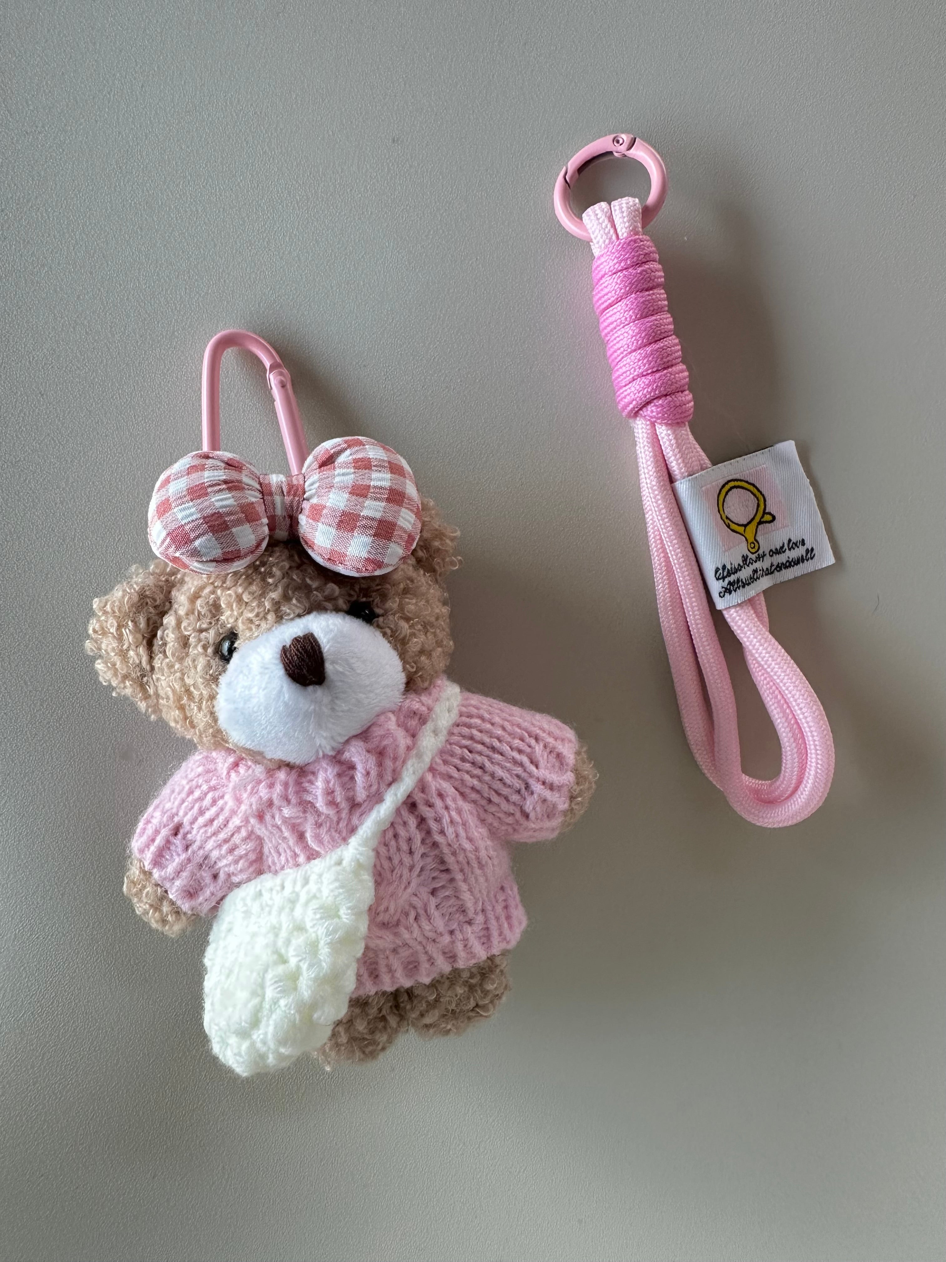 Ciondolo Borsa Teddy rosa
