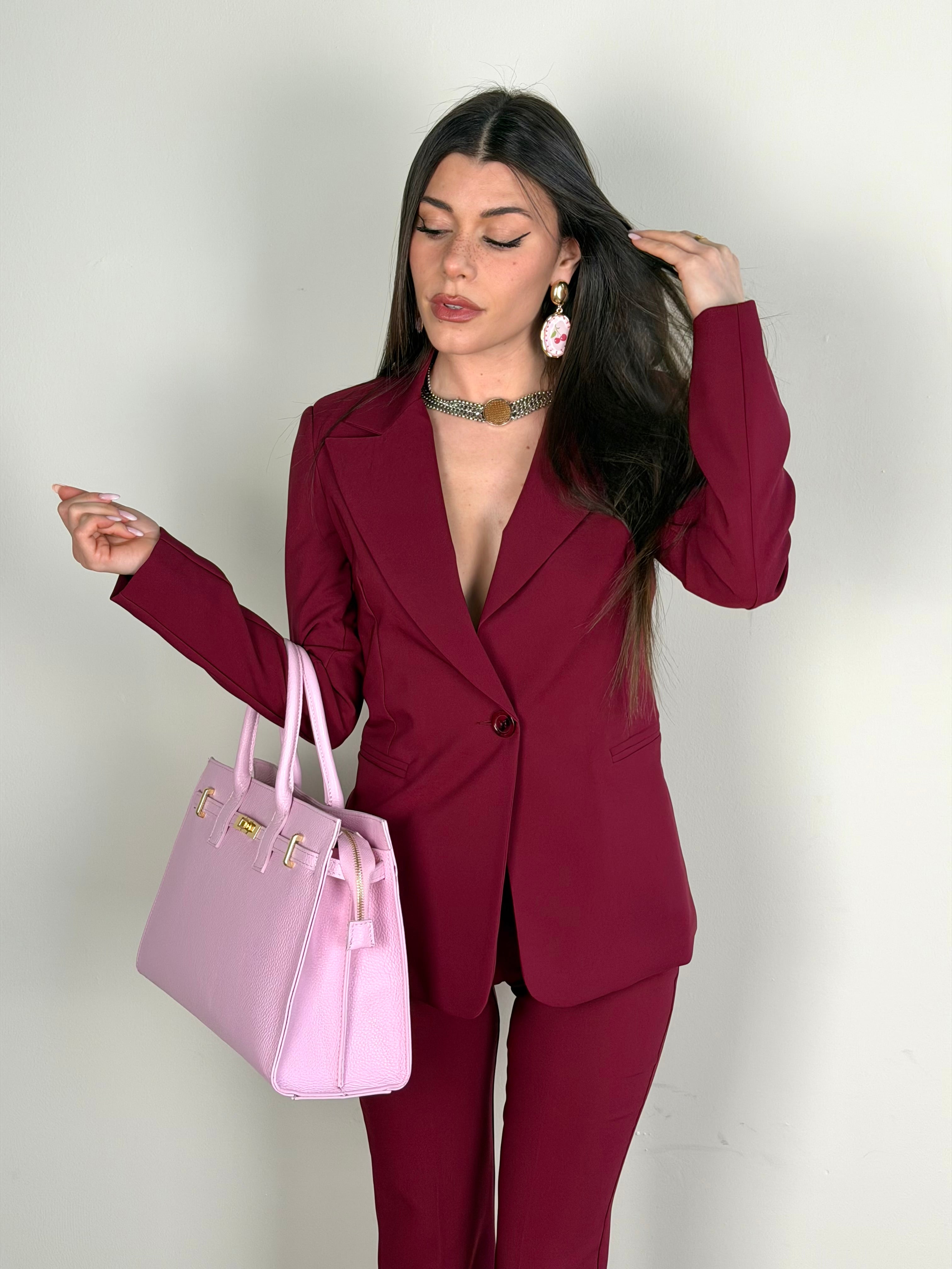 Completo Elodie zampa bordeaux