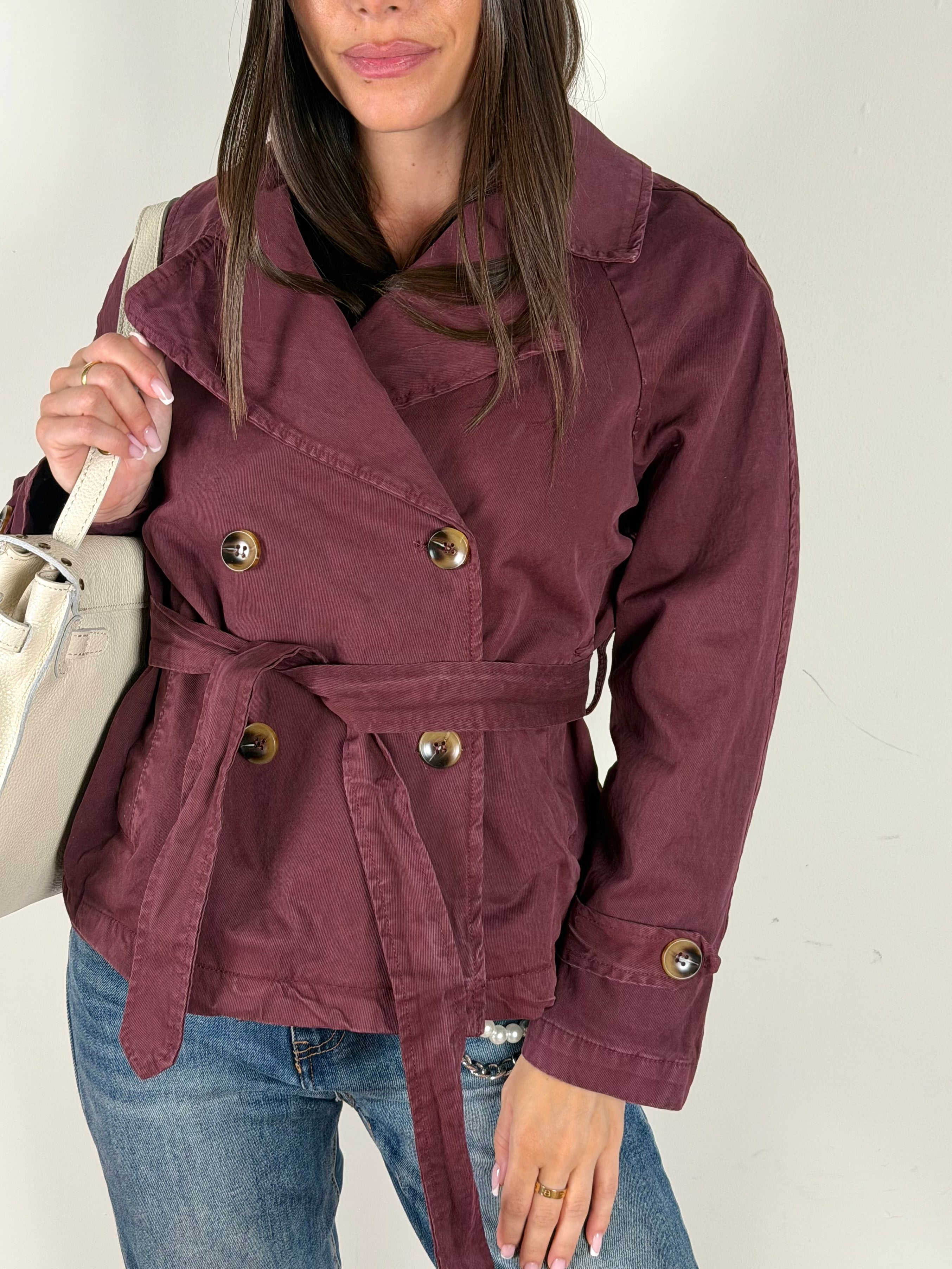 Trench Marlon bordeaux