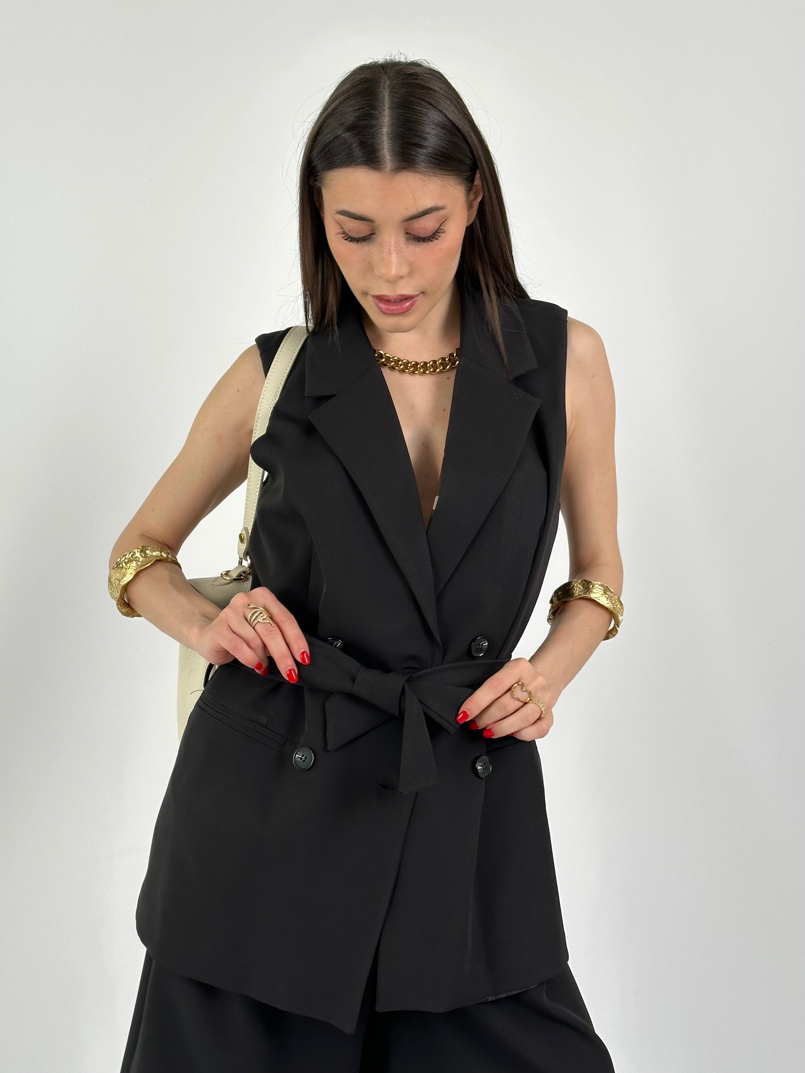 Giacca in viscosa Julia nero