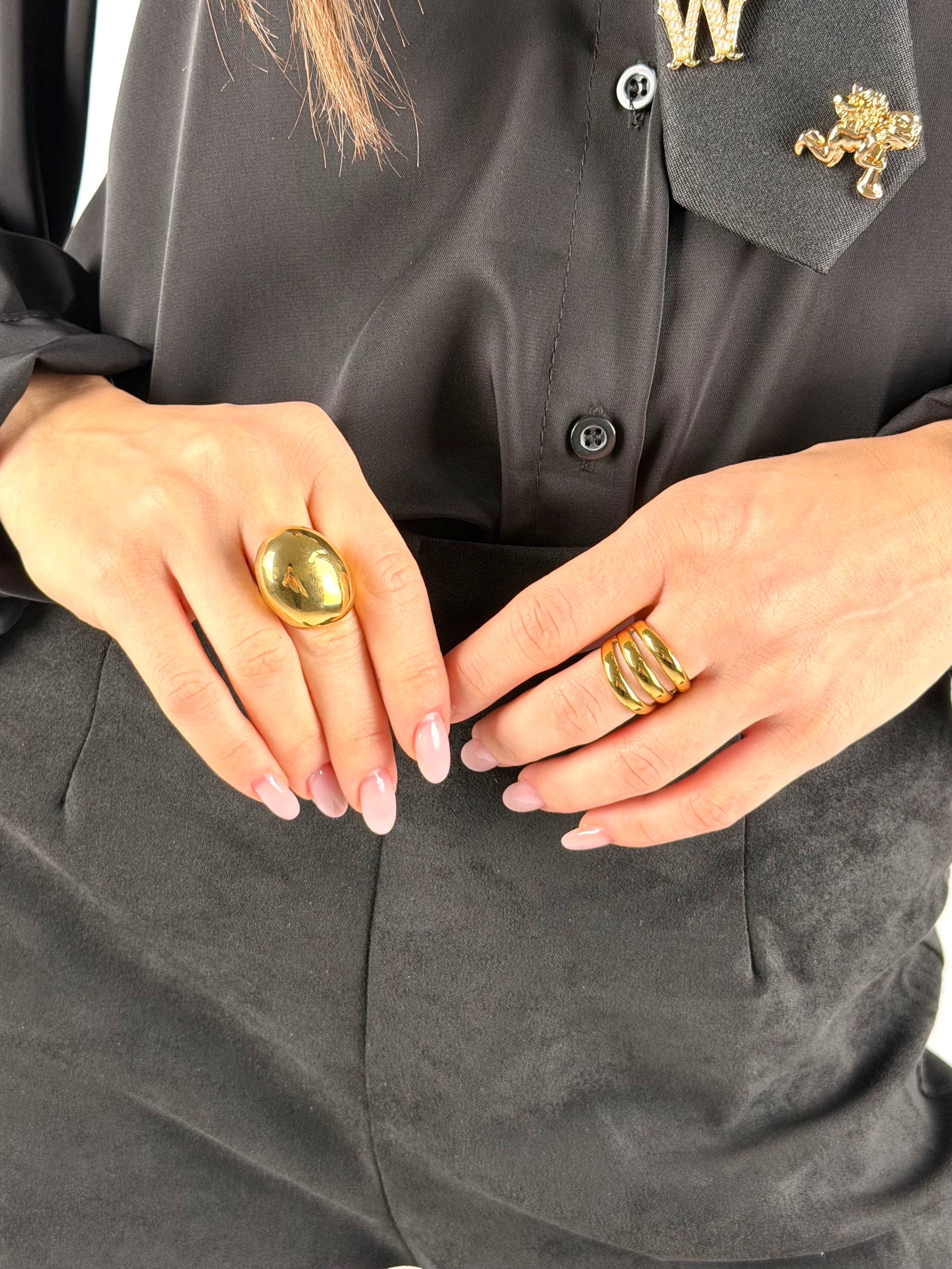 Anello ovale - 2 colori