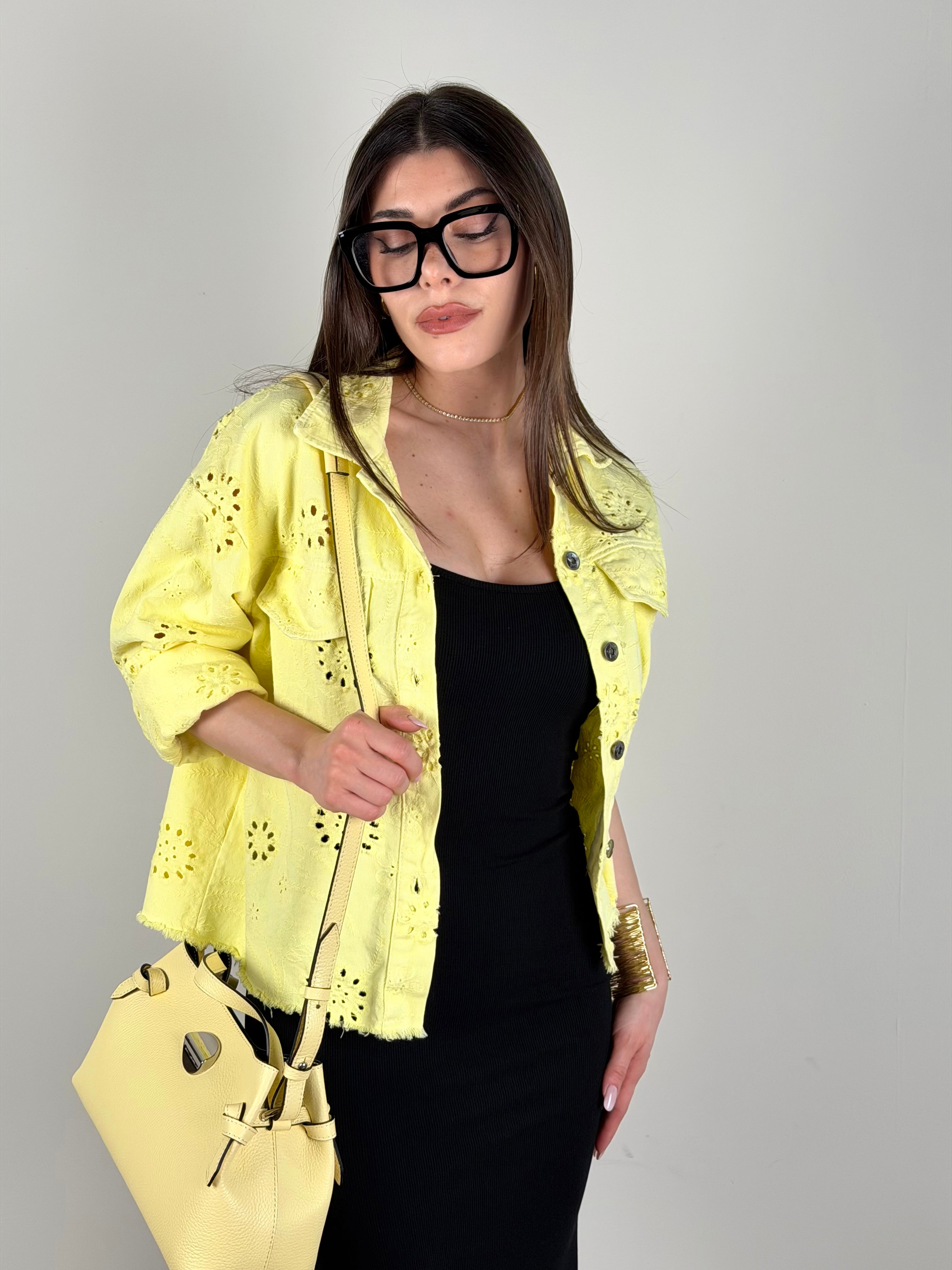 Giubbino jeans Carly giallo