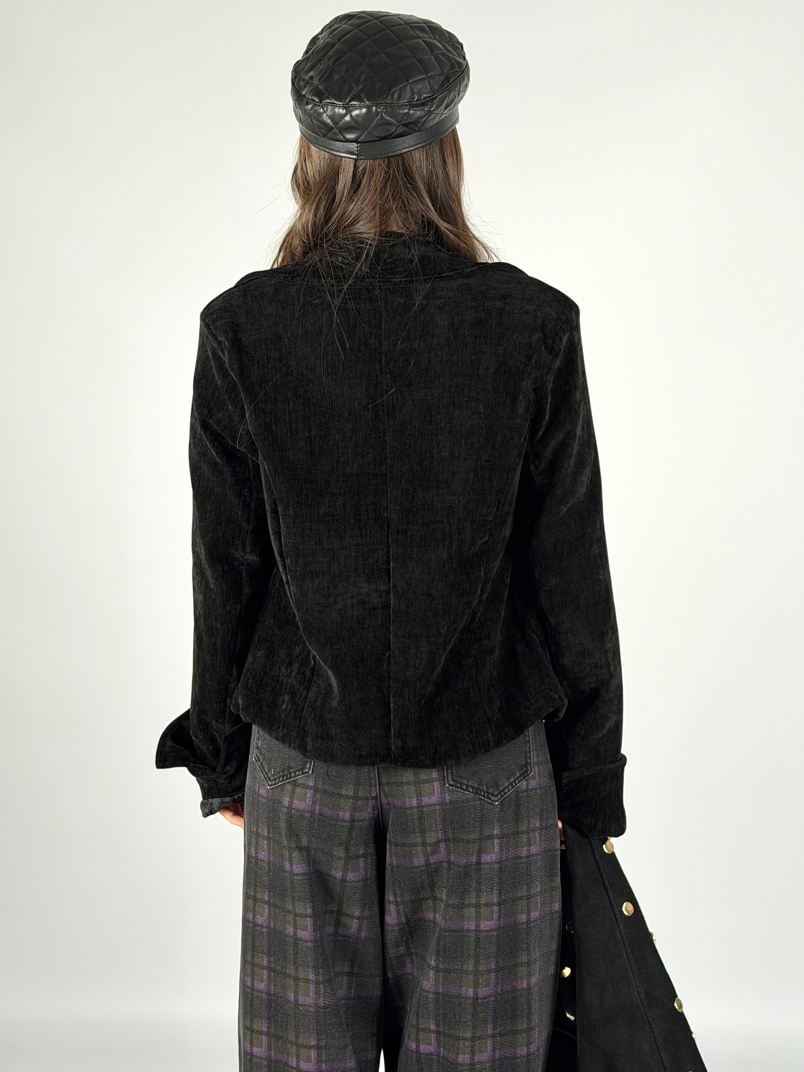 Camicia velluto nera