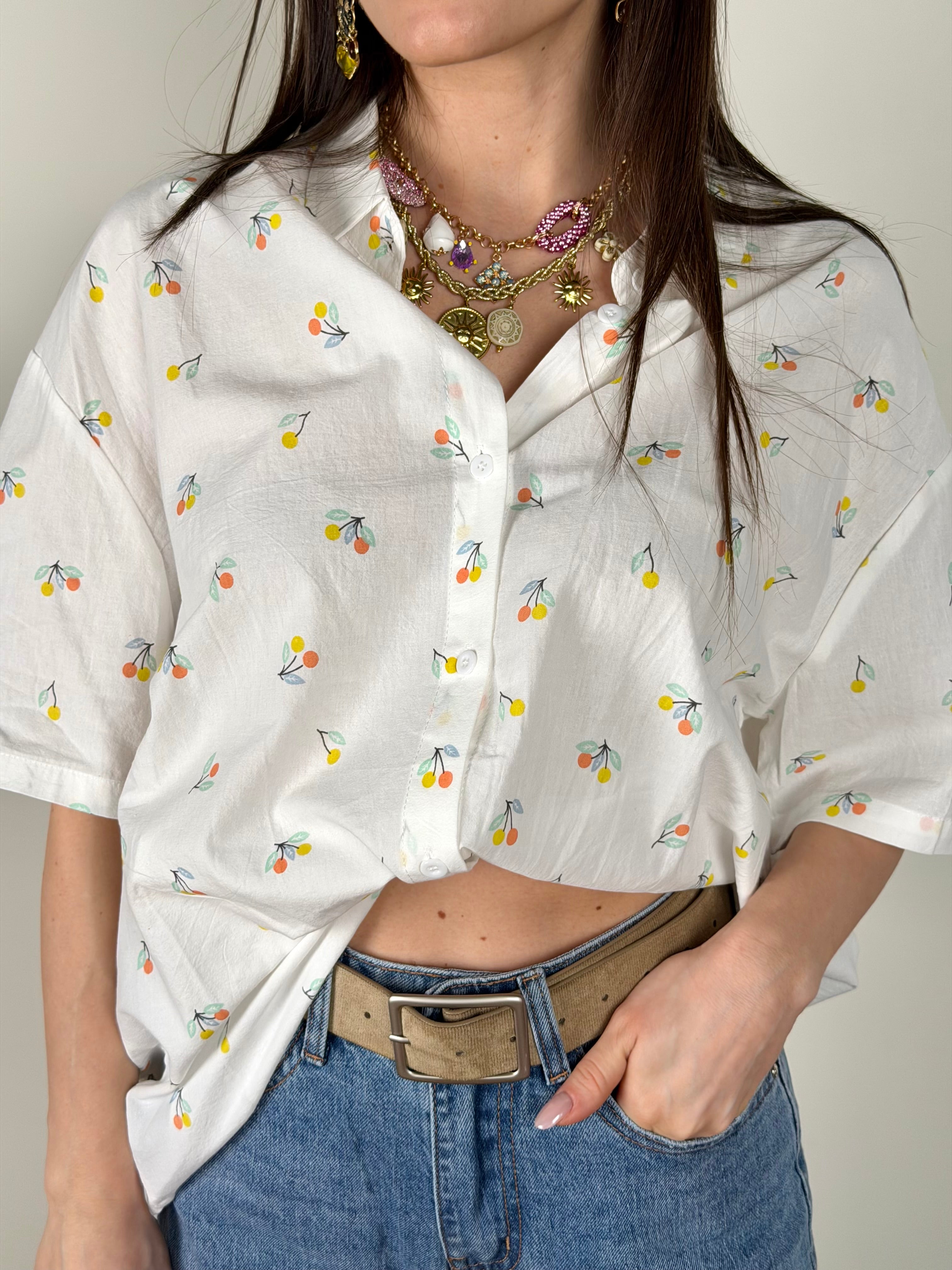 Camicia mix fruit bianca