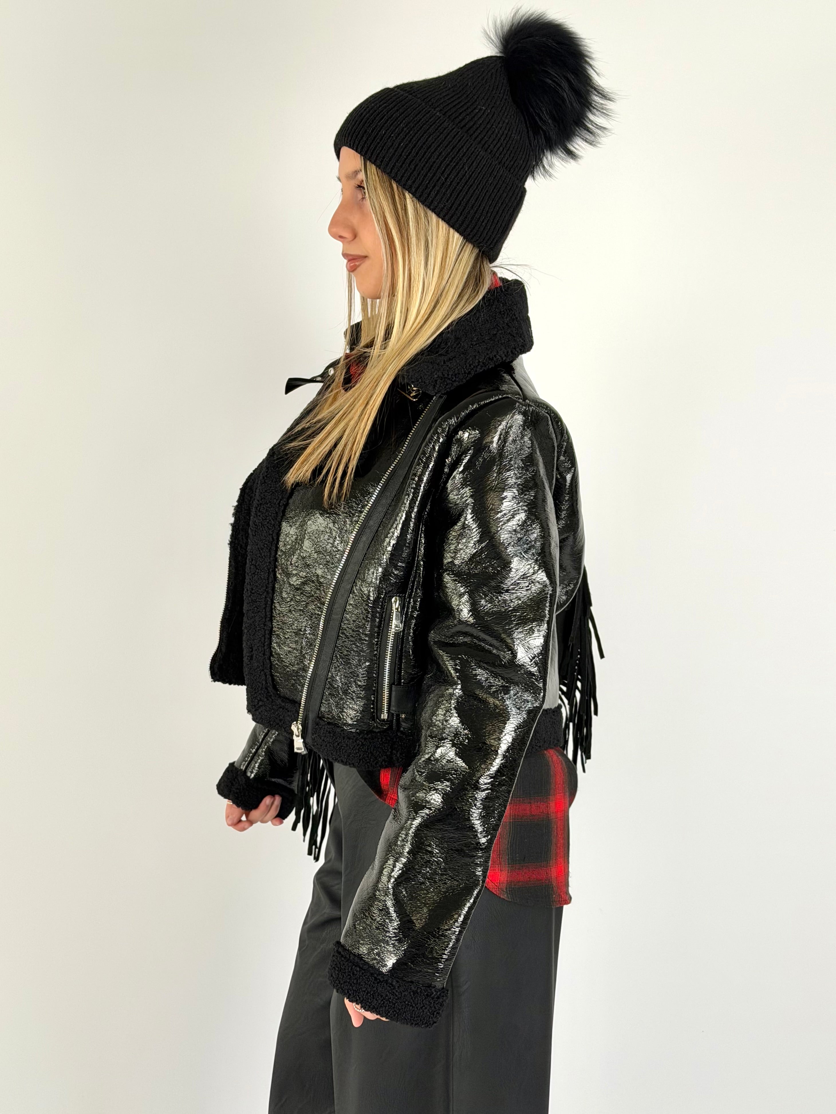 Giubbino laminato ecopelle