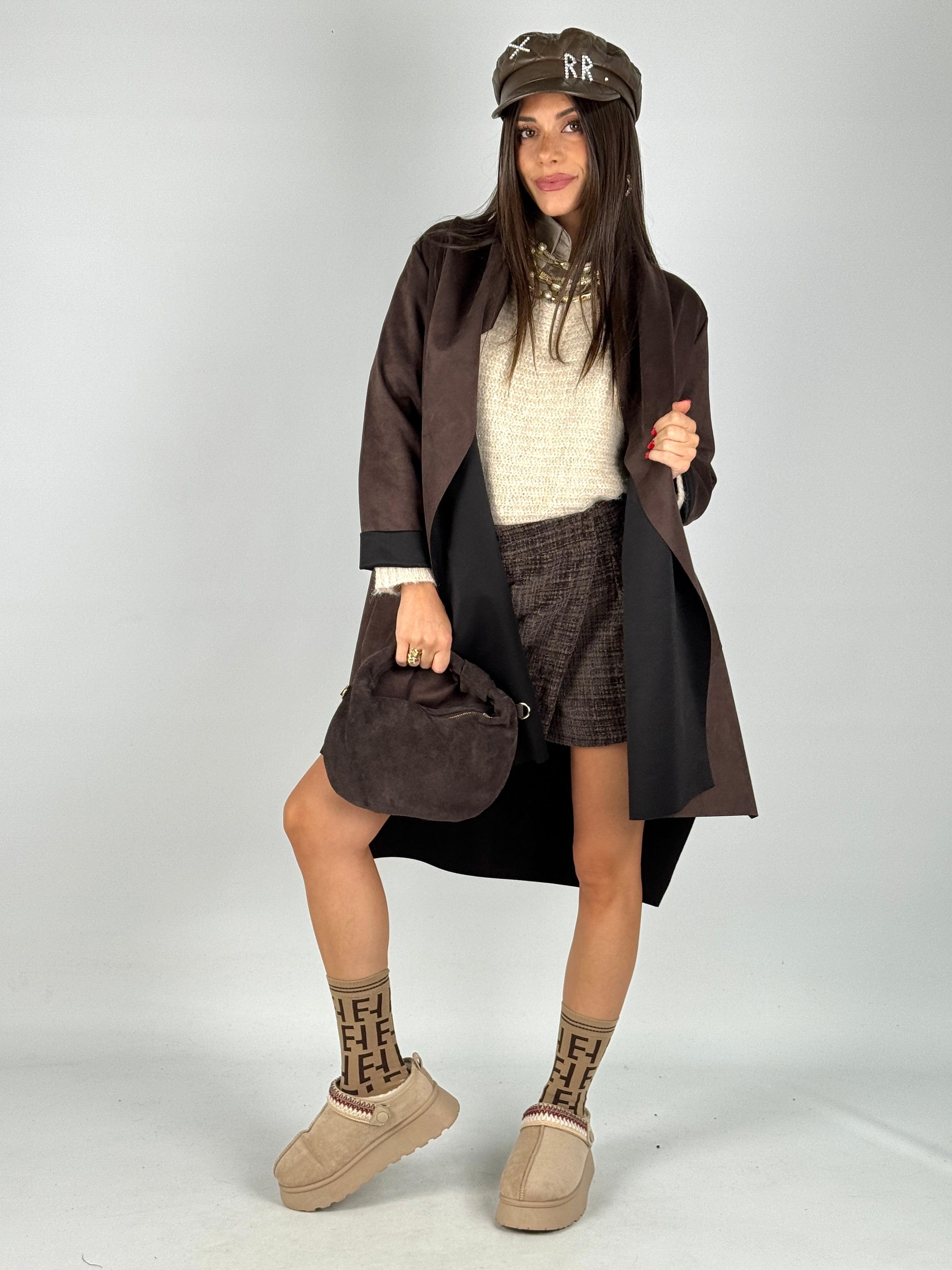 Spolverino scamosciato moro