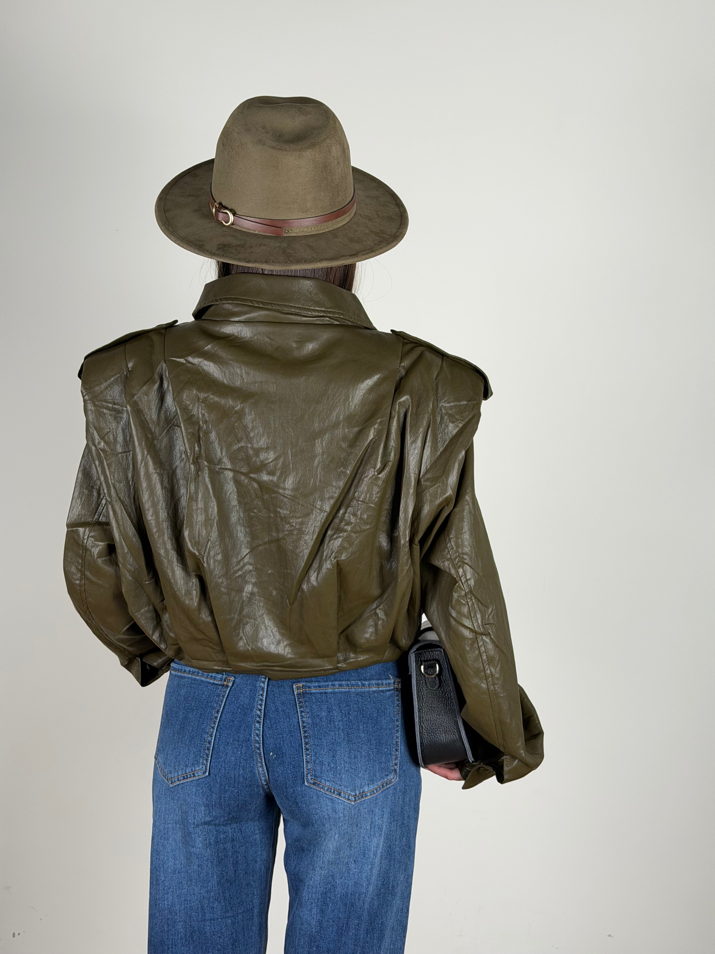 Bomber ecopelle London verde