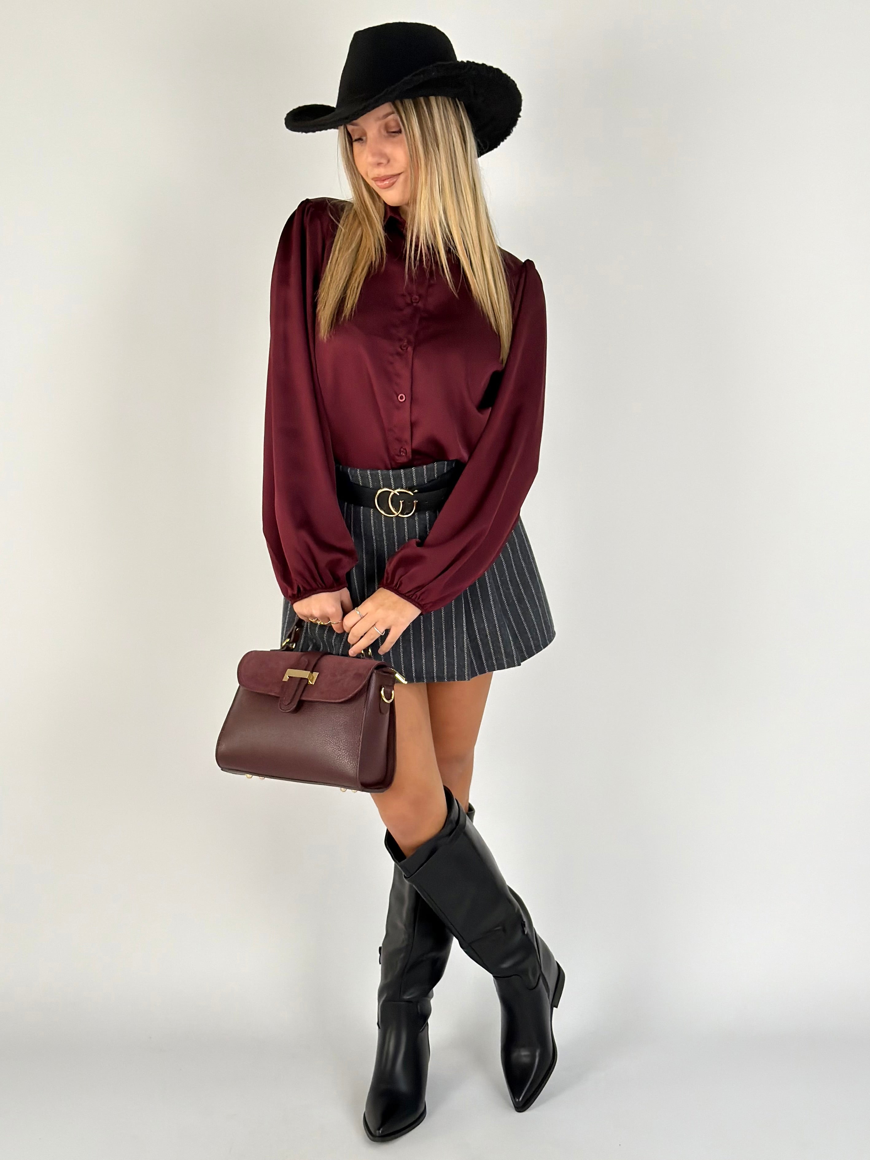Camicia Paris bordeaux